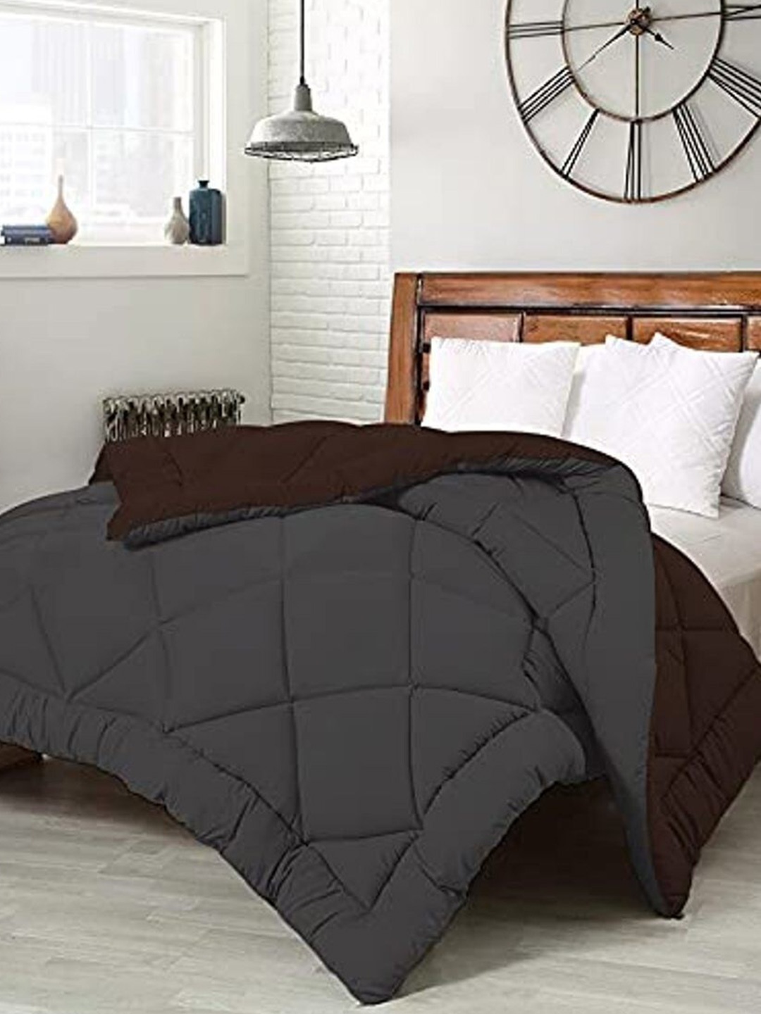 

RF RELAXFEEL Grey Heavy Winter 233 GSM Single Bed Quilt