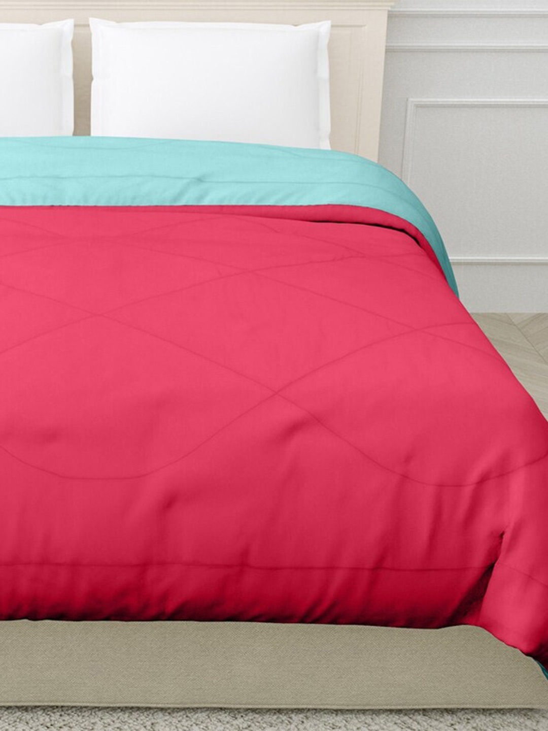 

RF RELAXFEEL Blue & Pink Heavy Winter 233 GSM Single Bed Quilt