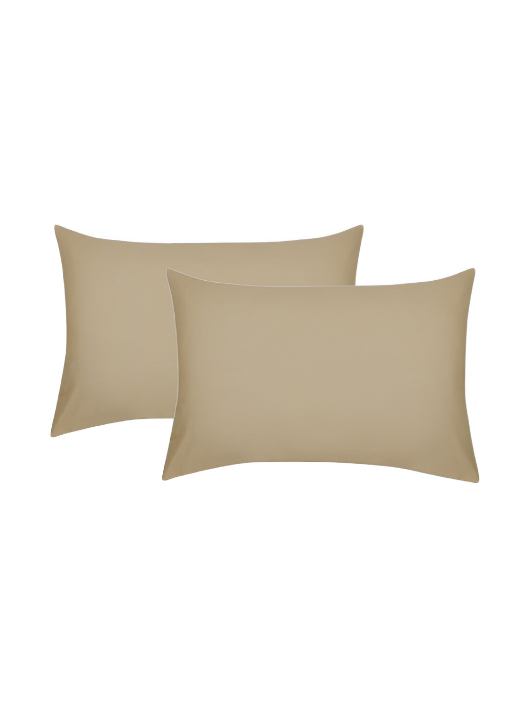 

House of Owlet Tan 2 Pieces Pure Cotton Rectangle Pillow Covers