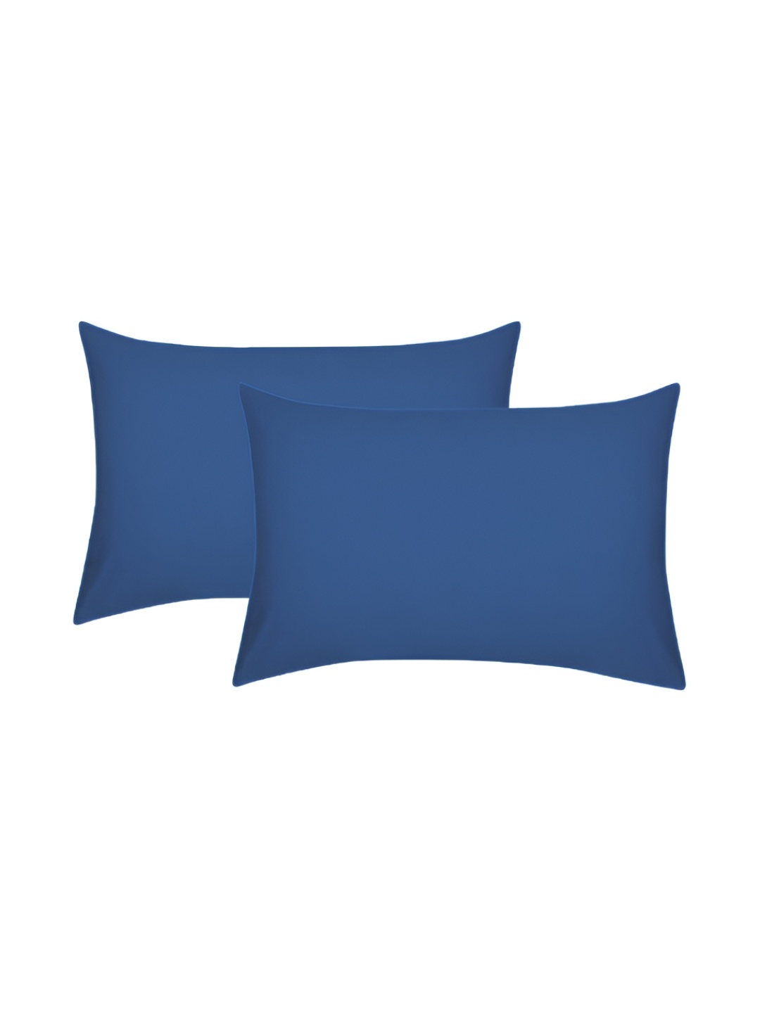 

House of Owlet Blue 2 Pieces Solid Pure Cotton Rectangle Pillow Covers