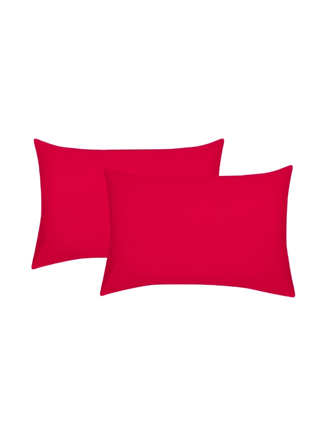 

House of Owlet Red 2 Pieces Solid Pure Cotton Rectangle Pillow Covers