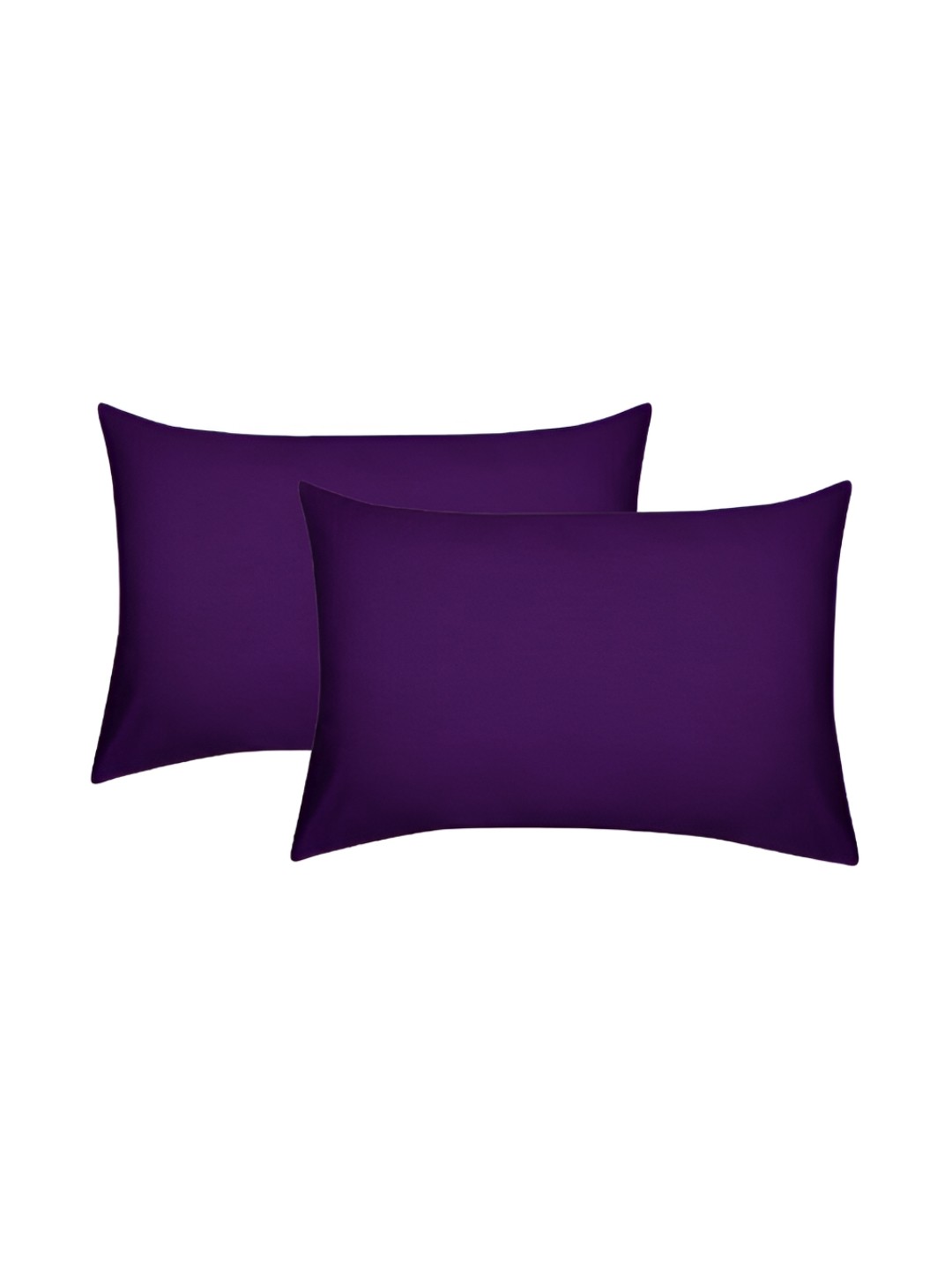 

House of Owlet Purple 2 Pieces Solid Pure Cotton Rectangle Pillow Covers