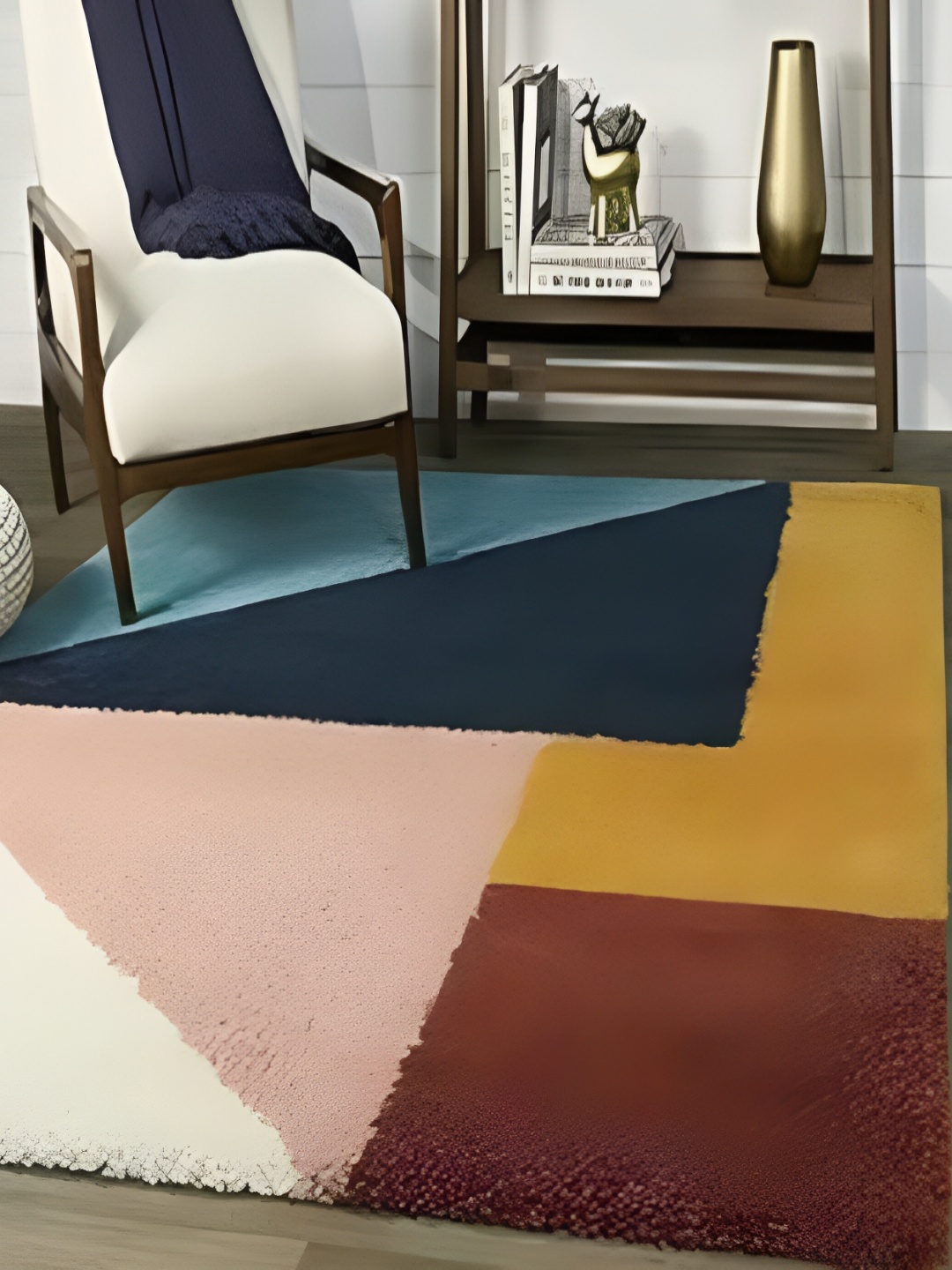 Shopgallery Pink Geometric Anti-Skid Carpet