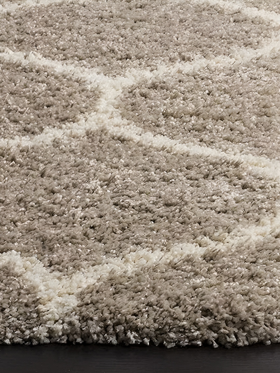 Shopgallery Cream Geometric Anti-Skid Polyester Carpet