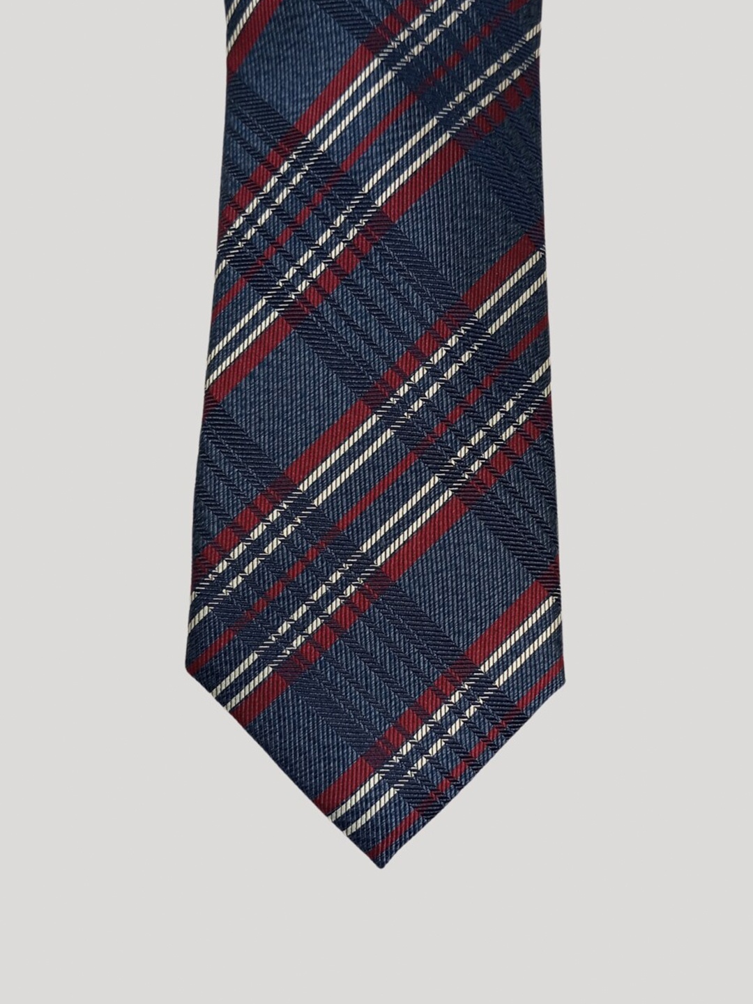 

The Tie Hub Men Checked Broad Tie, Blue