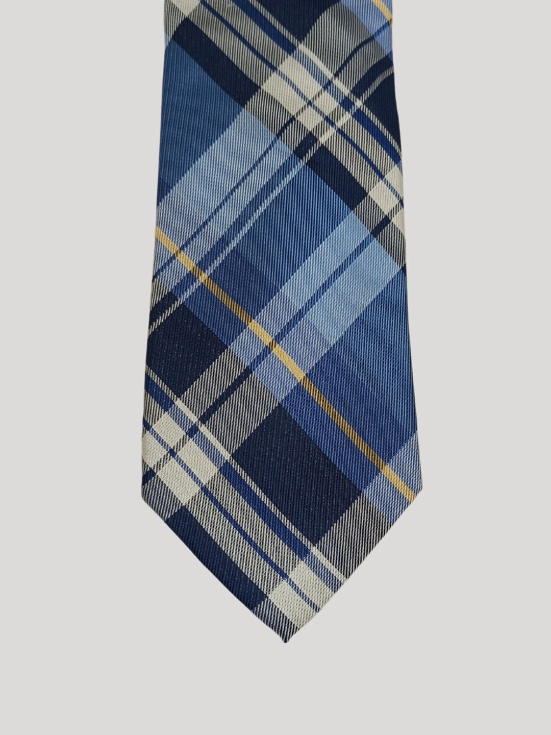 

The Tie Hub Men Checked Broad Tie, Blue