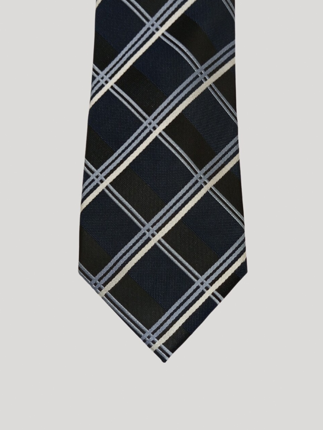 

The Tie Hub Men Checked Broad Tie, Blue