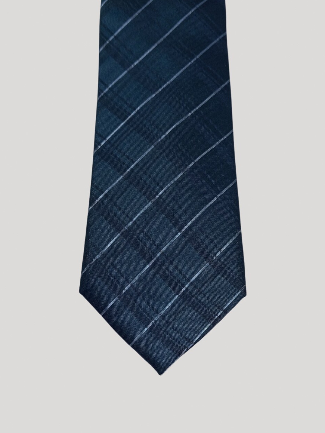 

The Tie Hub Men Striped Skinny Tie, Blue