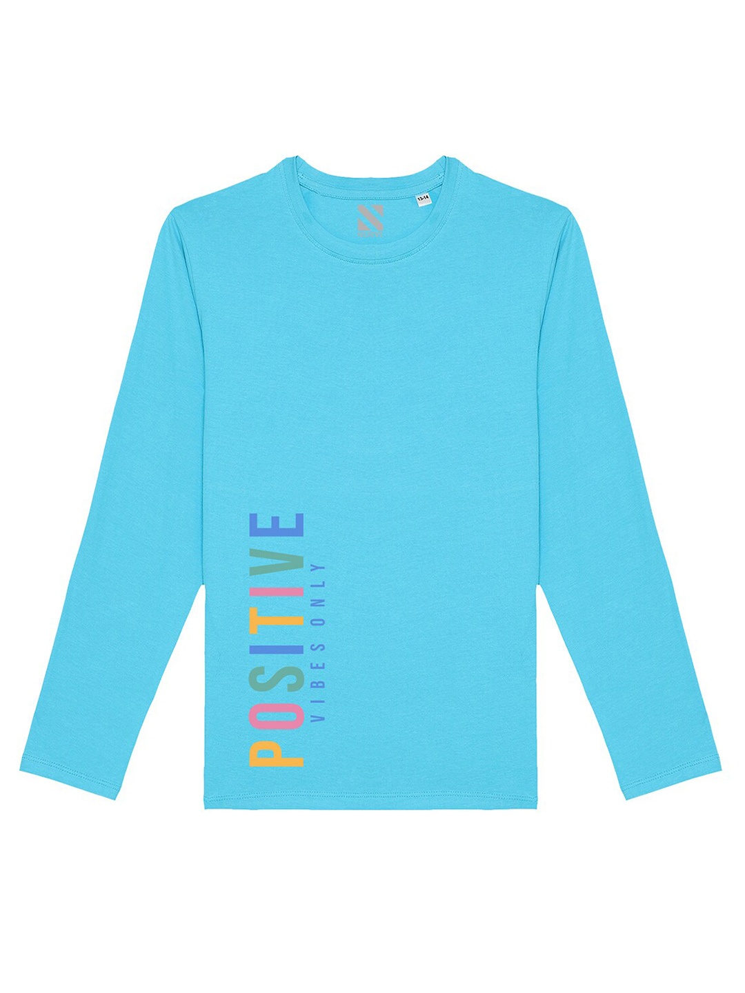 

BAESD Boys Typography Printed Round Neck Long Sleeves Cotton T-shirt, Blue