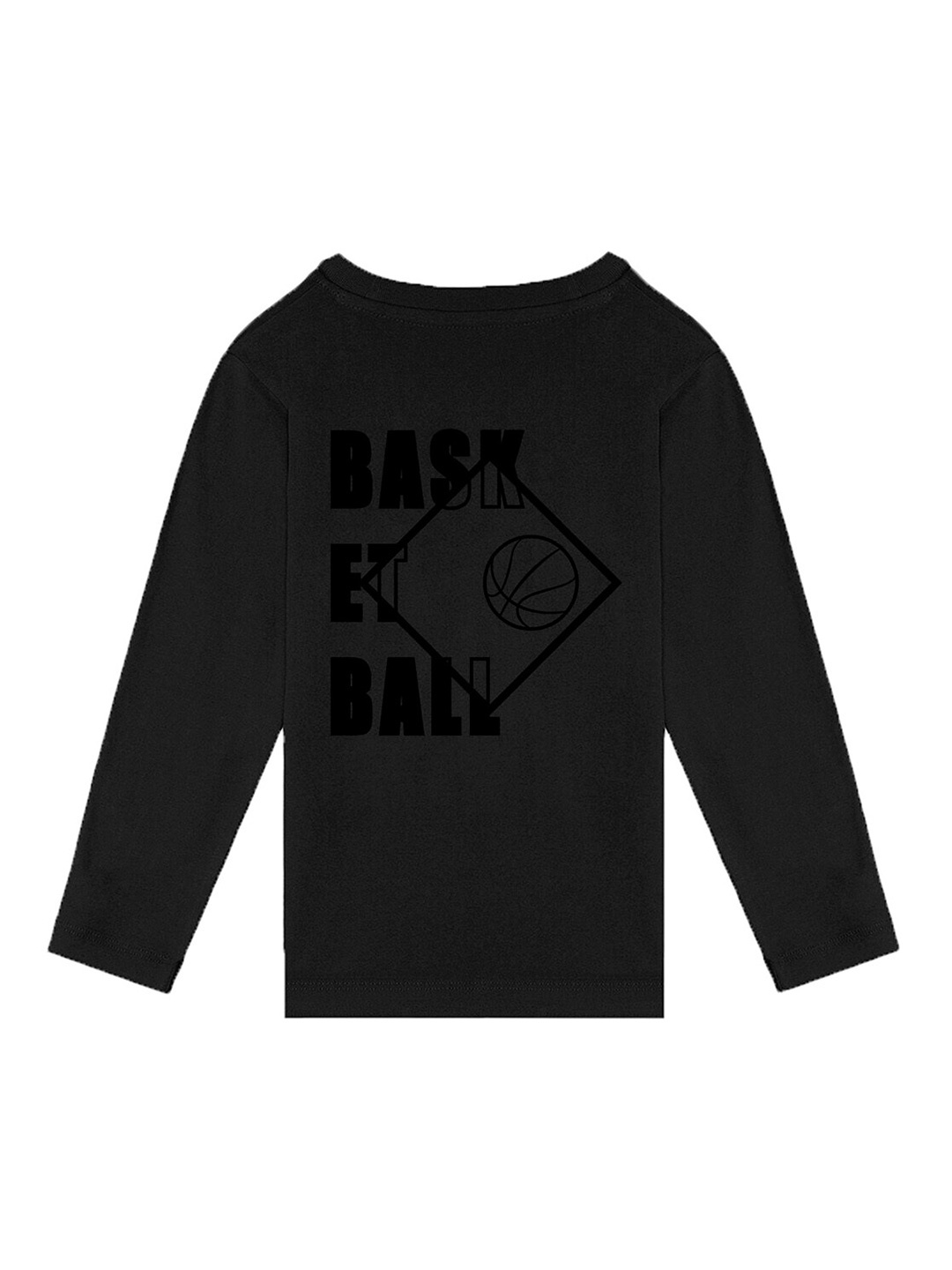 

BAESD Boys Typography Printed Round Neck Long Sleeves Cotton T-shirt, Black