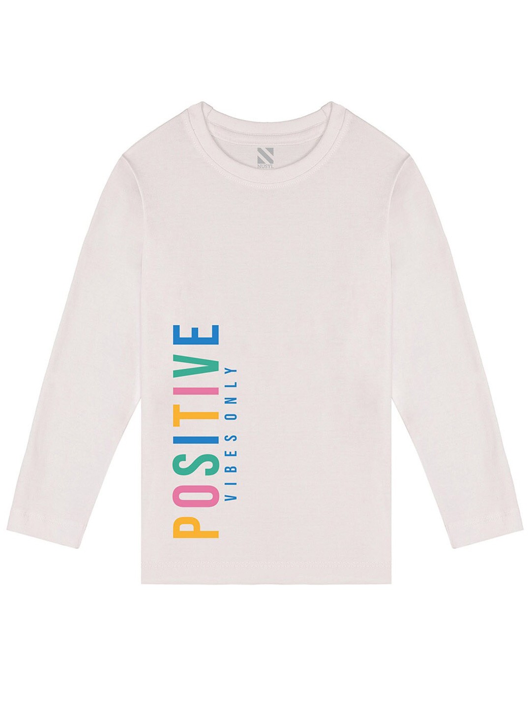 

BAESD Boys Typography Printed Long Sleeves Cotton T-shirt, White