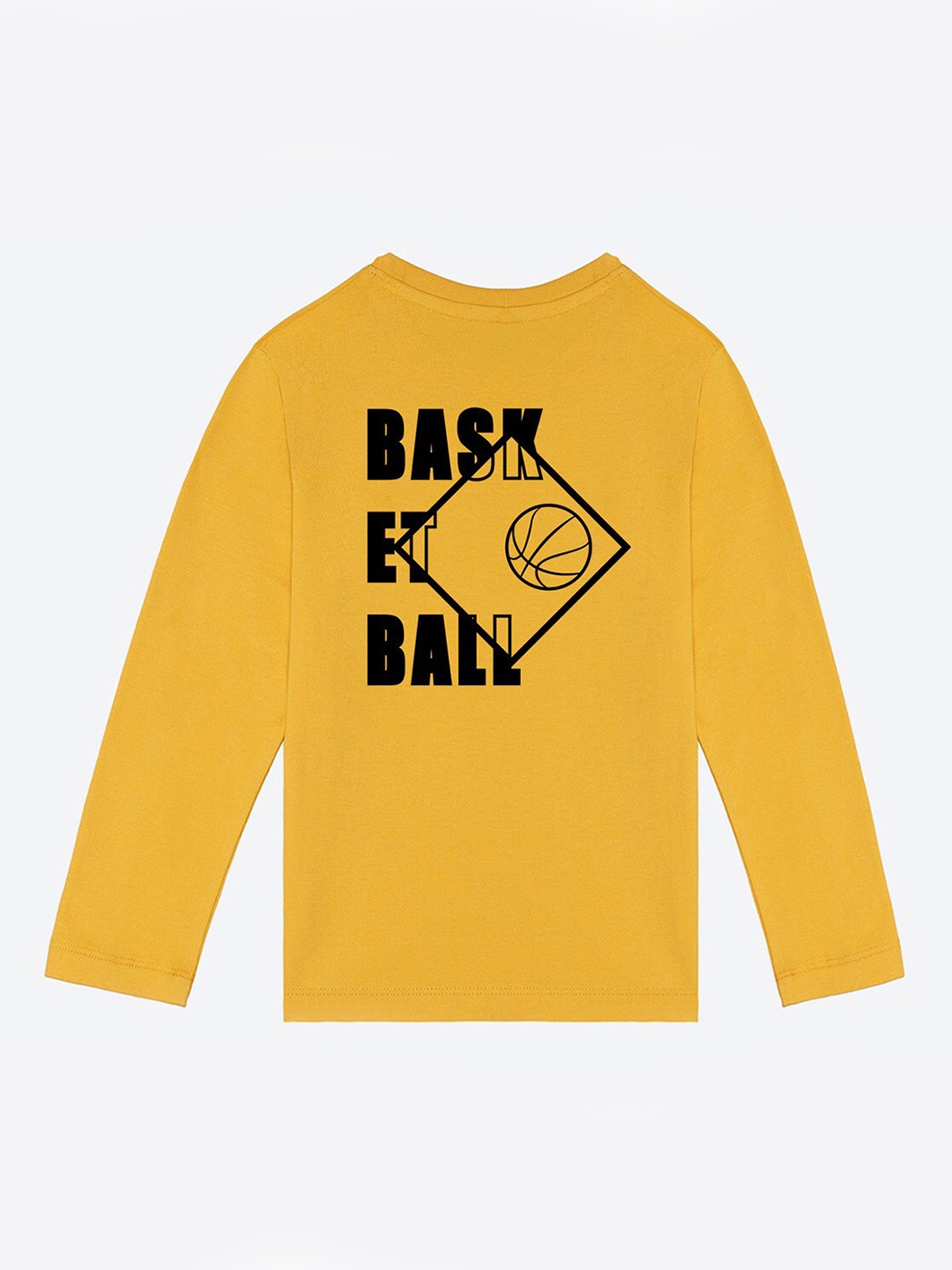 

BAESD Boys Typography Printed Long Sleeves T-shirt, Yellow
