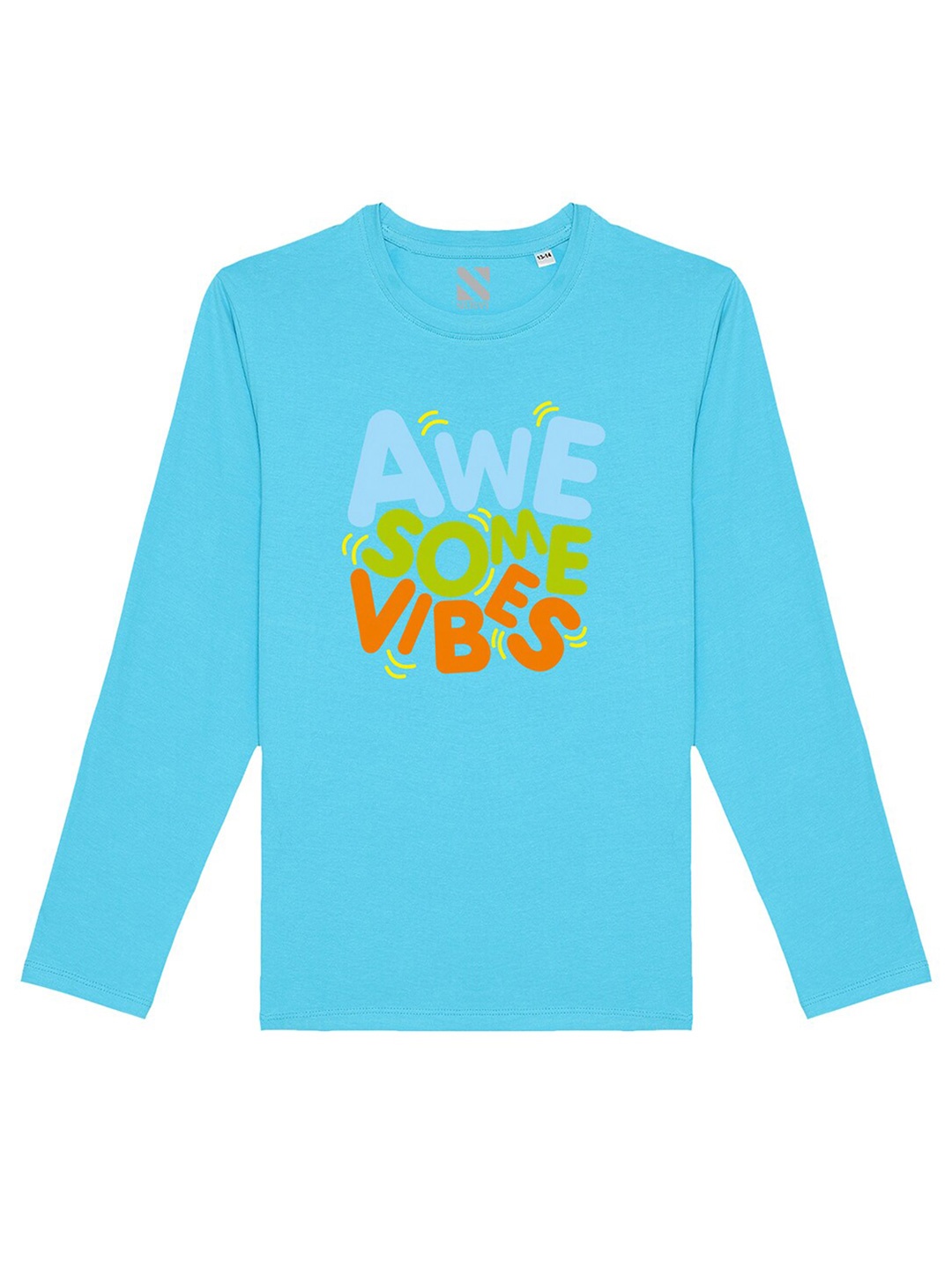

BAESD Boys Typography Printed Cotton T-shirt, Blue
