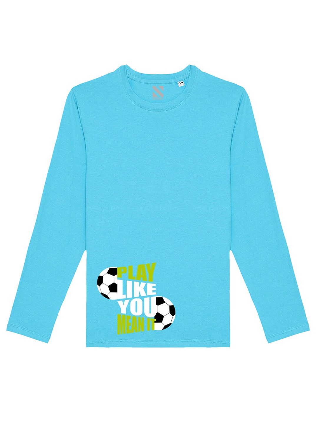 

BAESD Boys Typography Printed Biowashed Cotton T-shirt, Blue