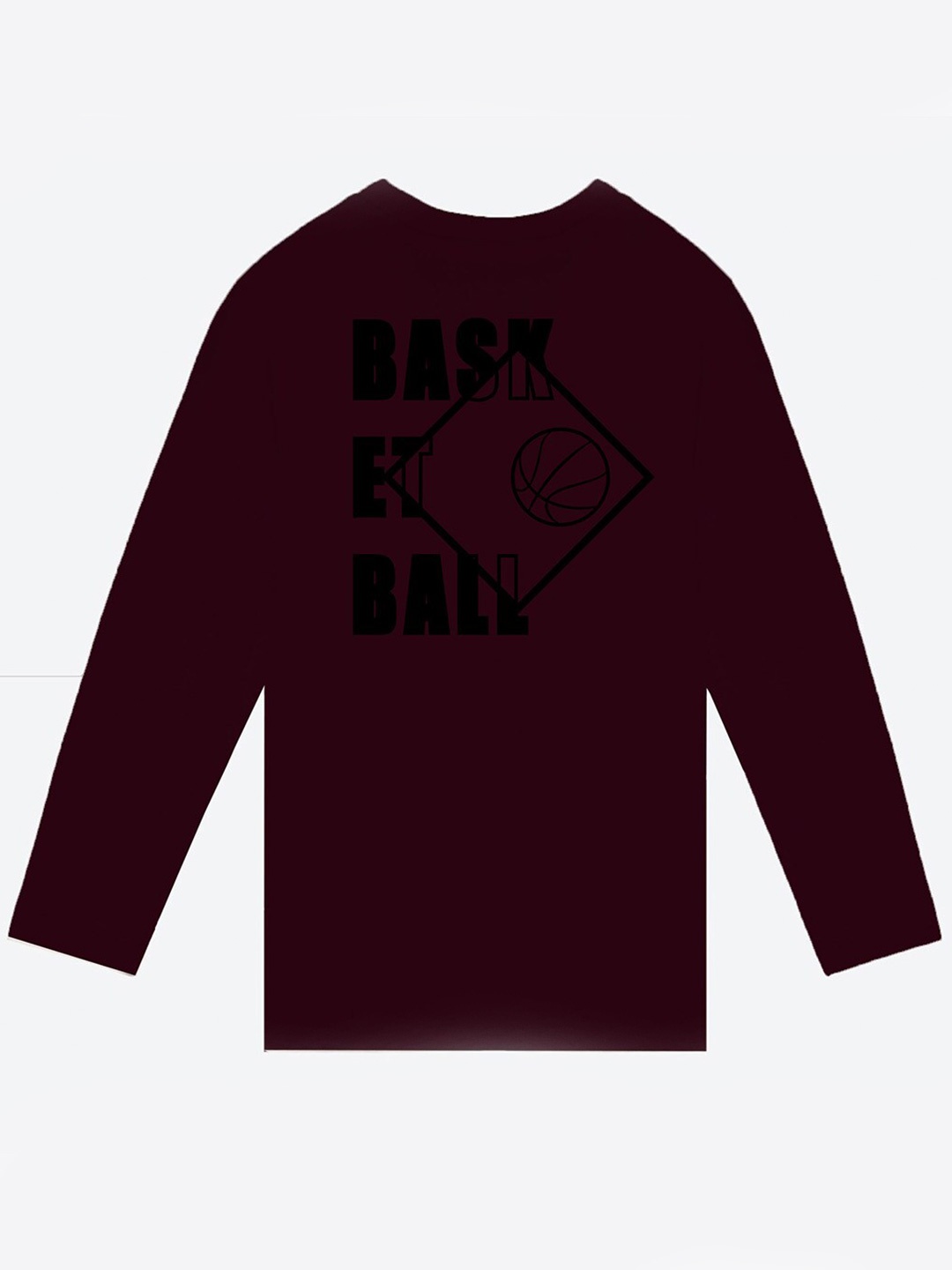 

BAESD Boys Typography Printed Cotton T-shirt, Maroon
