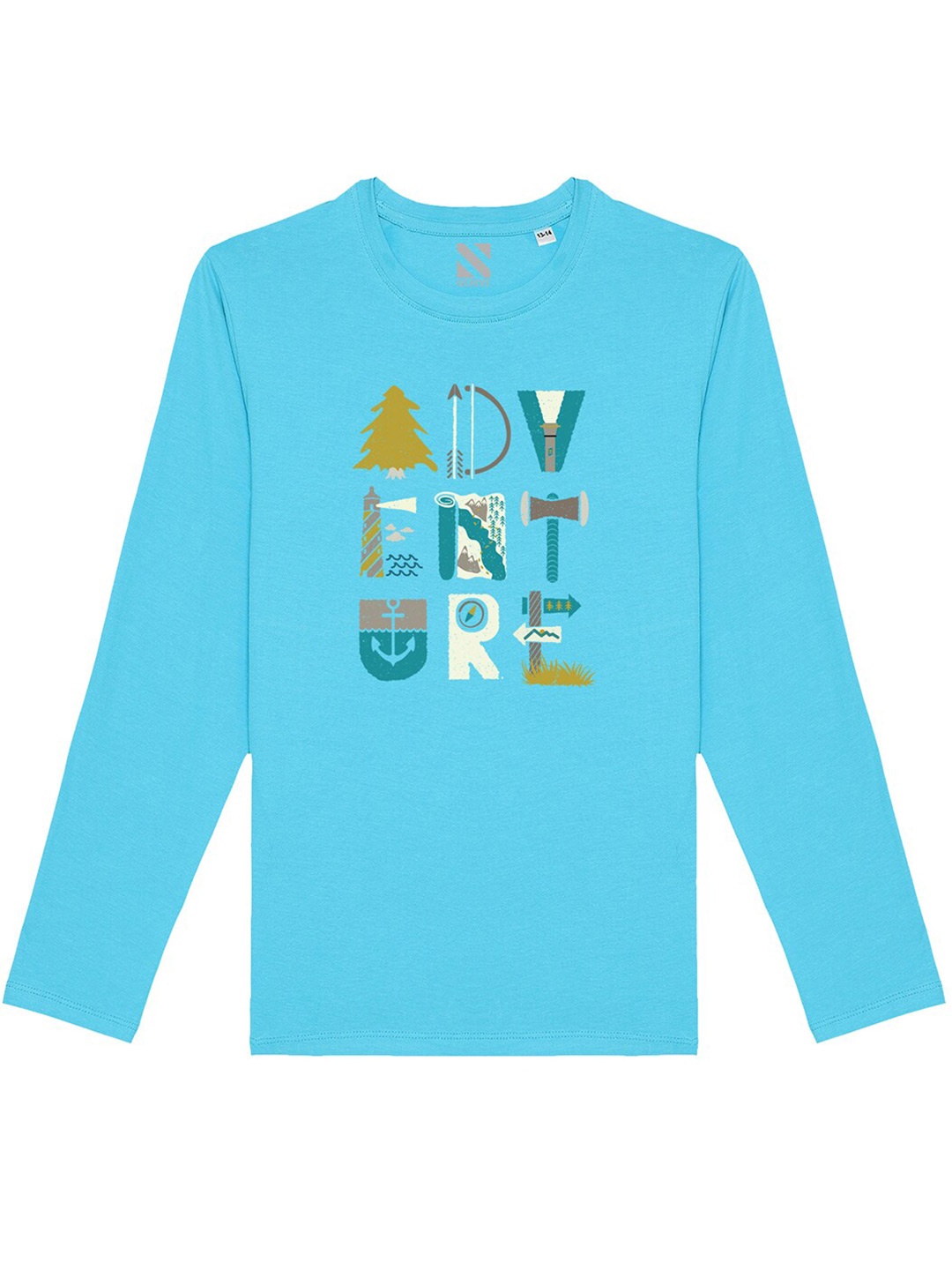 

BAESD Boys Graphic Printed Cotton T-shirt, Blue