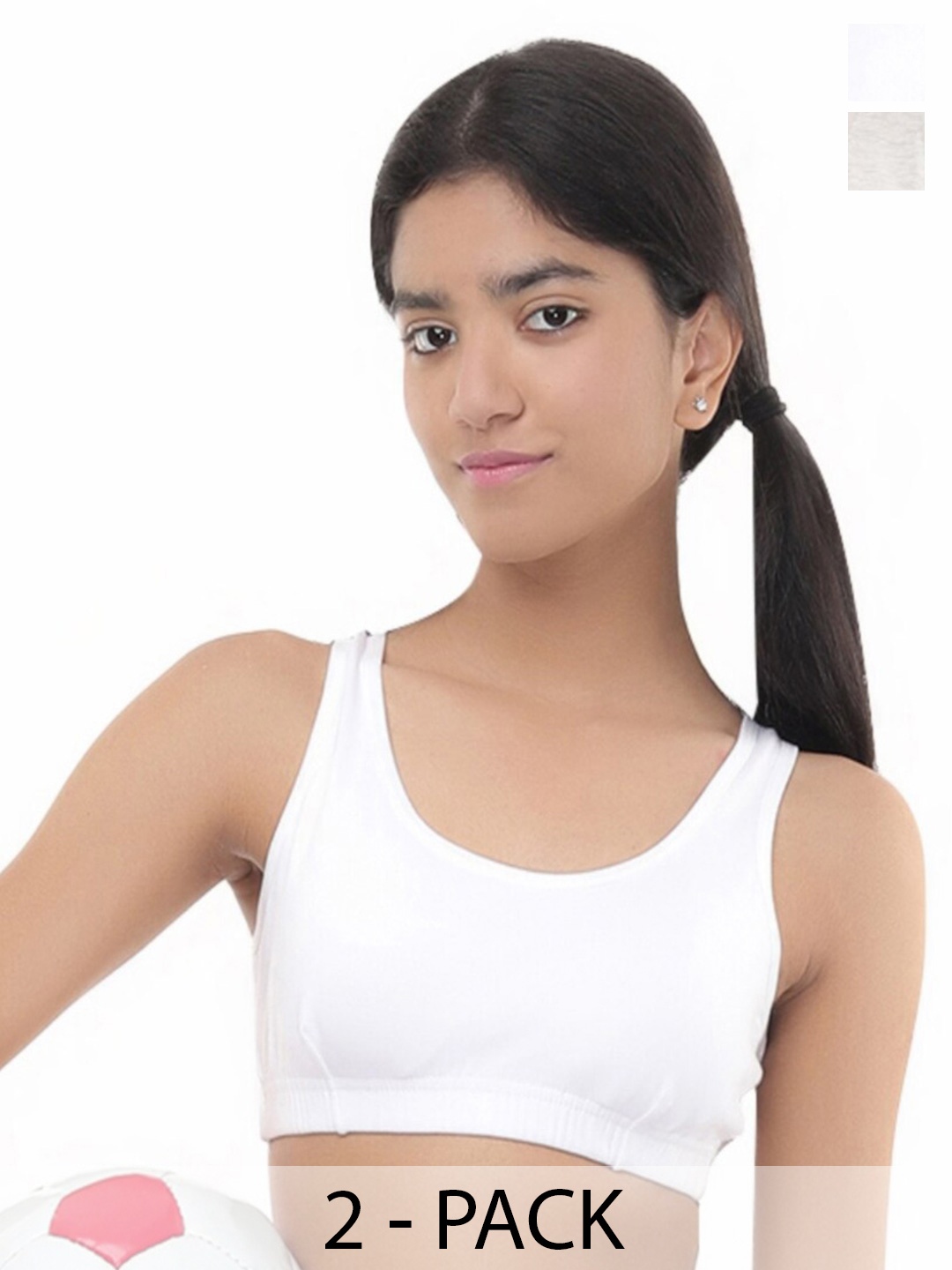 

GOCHIKKO Pack Of 2 All Day Comfort Anti Odour Bra Full Coverage, White