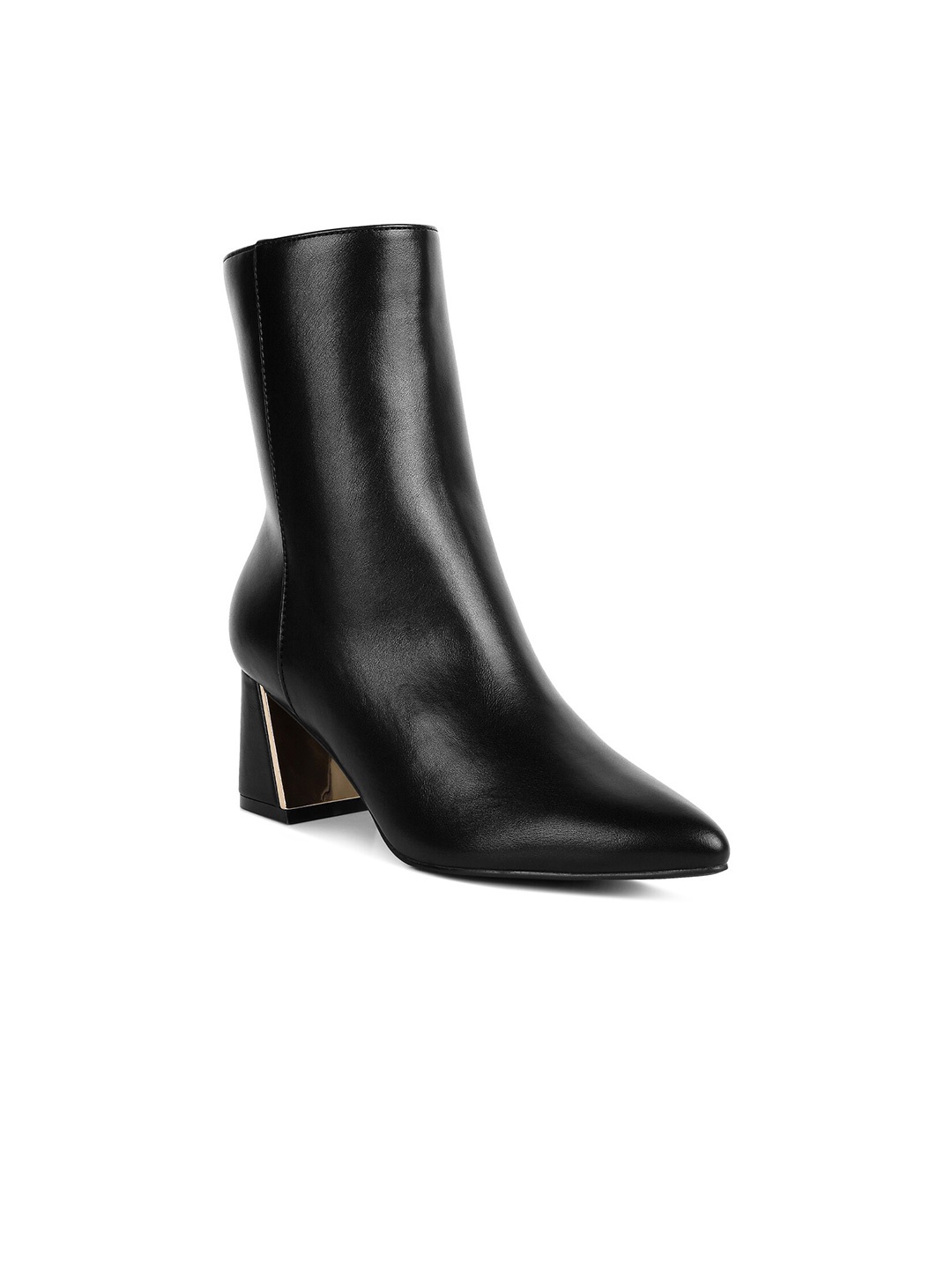 

London Rag Women Textured High-Top Regular Boots, Black