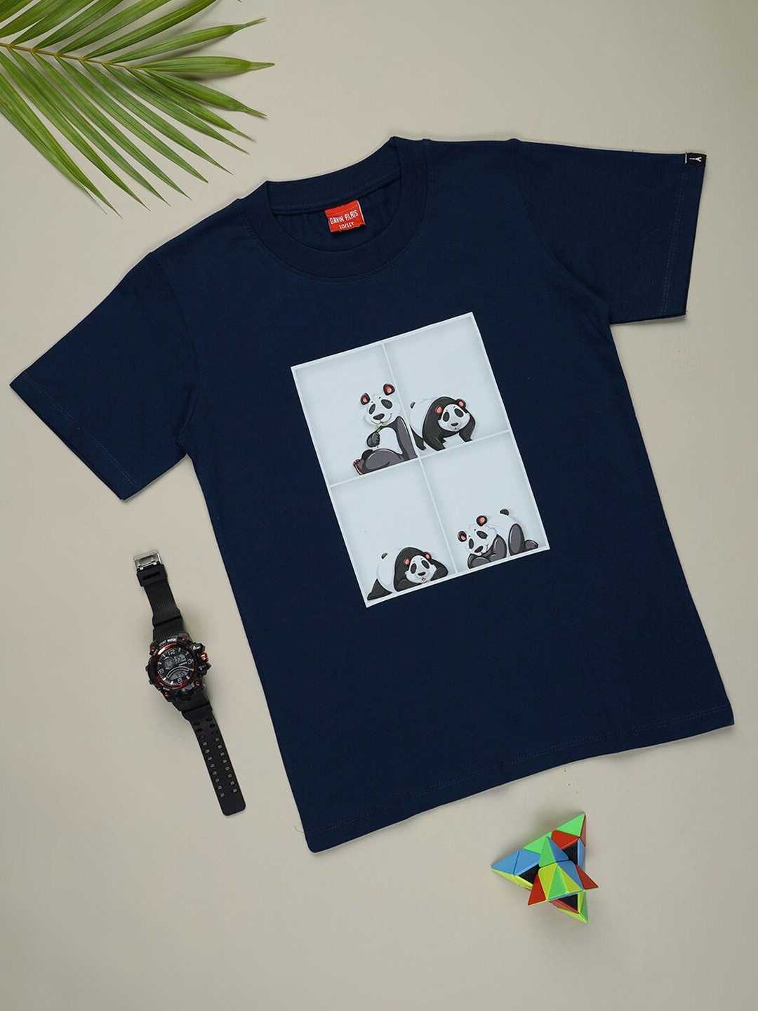 

Gavin Paris Boys Graphic Printed Pure Cotton T-shirt, Navy blue