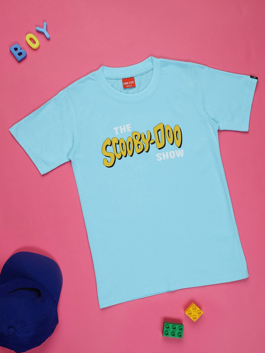 

Gavin Paris Boys Typography Printed Pure Cotton T-shirt, Blue