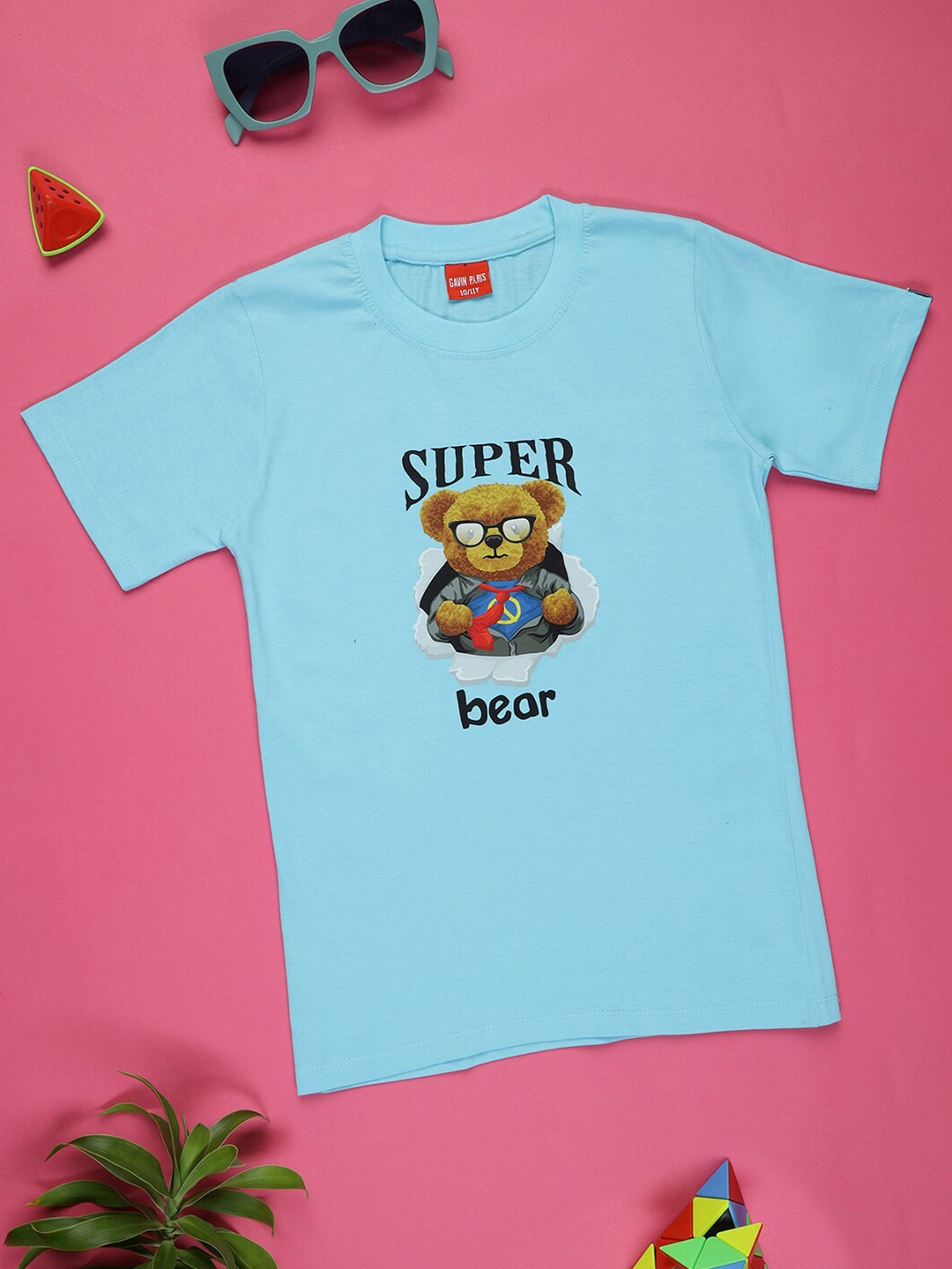 

Gavin Paris Boys Graphic Printed Pure Cotton T-shirt, Blue