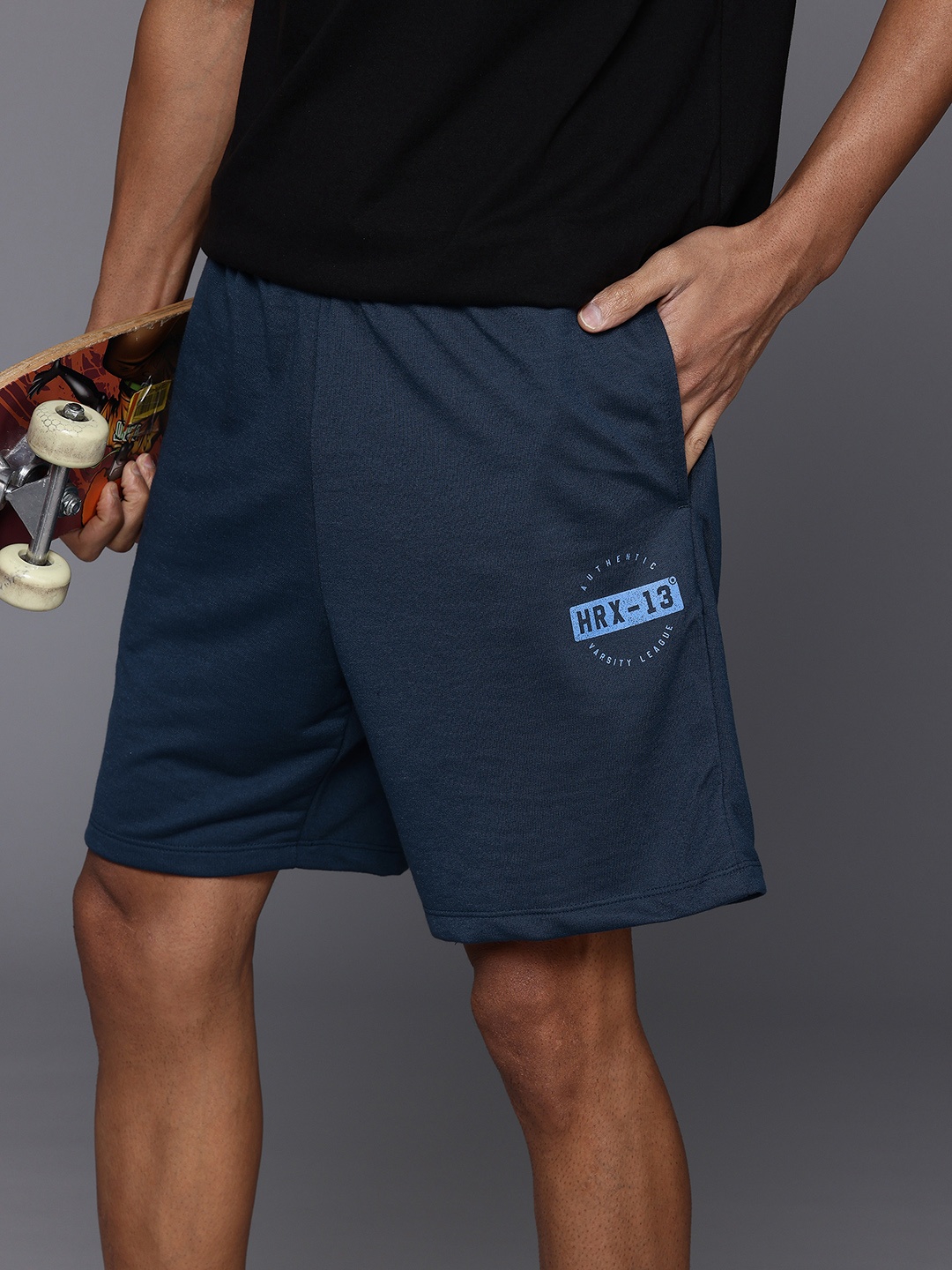 

HRX by Hrithik Roshan Men Lifestyle Shorts, Navy blue