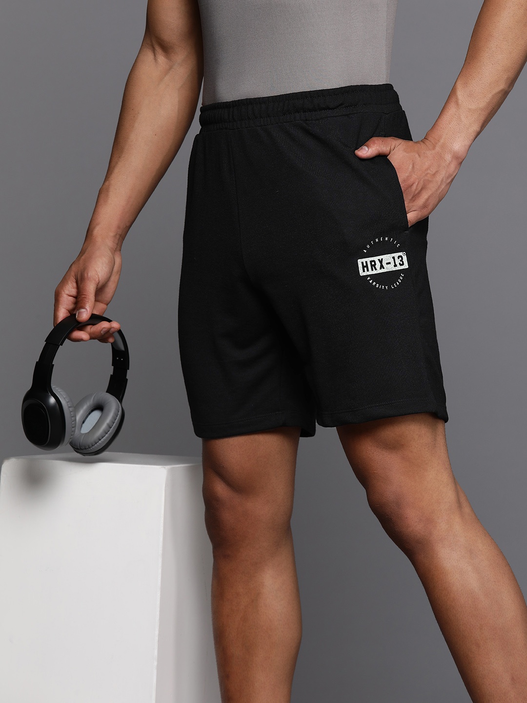 

HRX by Hrithik Roshan Men Regular Fit Casual Shorts, Black