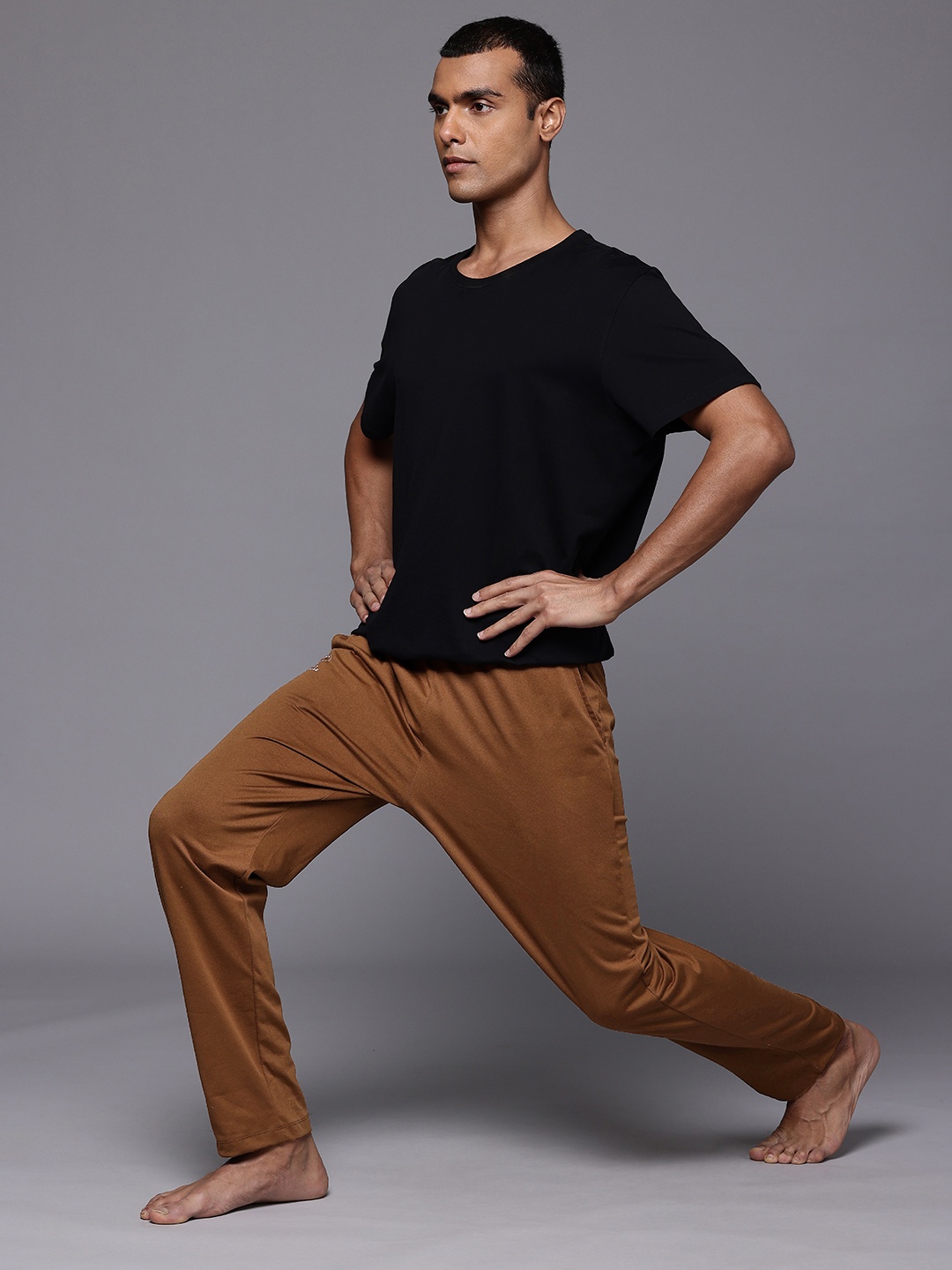 

HRX by Hrithik Roshan Men Yoga Track Pants, Brown