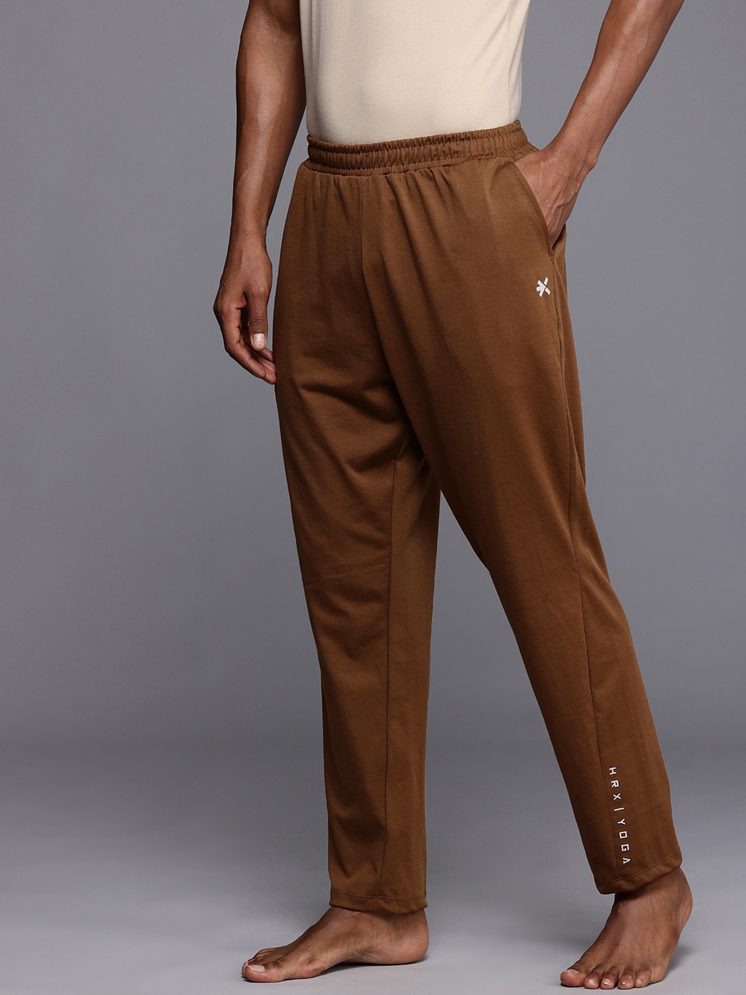 

HRX by Hrithik Roshan Men Yoga Track Pants, Brown