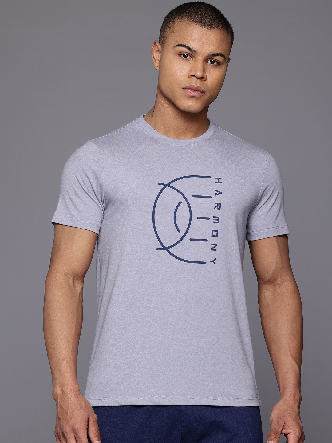 

HRX by Hrithik Roshan Printed Yoga T-shirt, Lavender