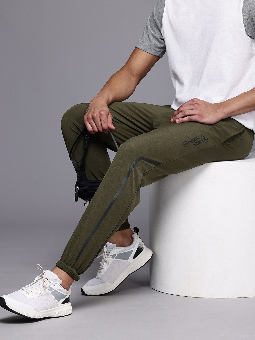 

HRX by Hrithik Roshan Men Rapid-Dry Antimicrobial Joggers Track Pants, Olive