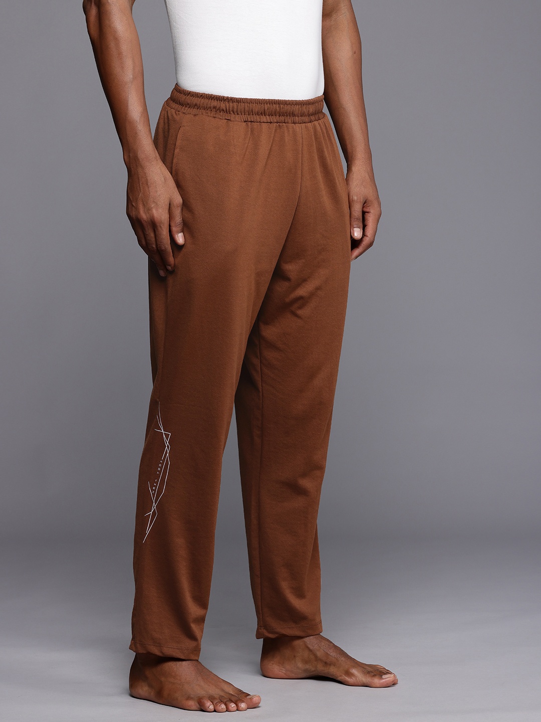 

HRX by Hrithik Roshan Men Yoga Track Pants, Brown
