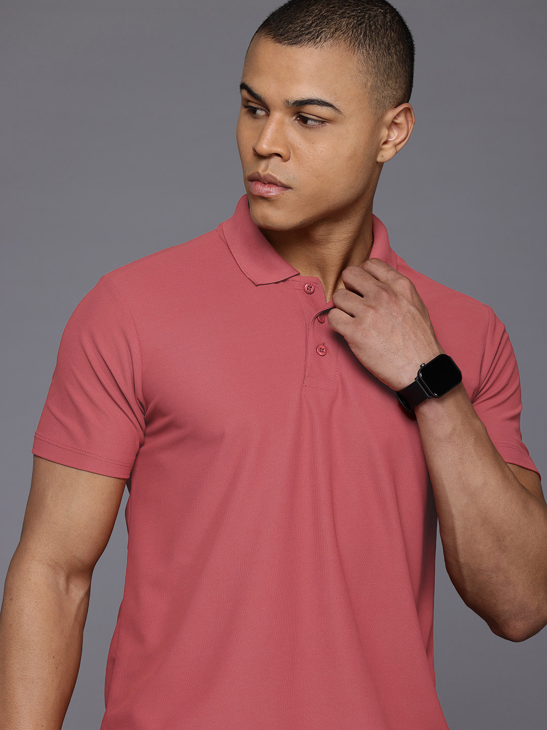 

HRX by Hrithik Roshan Polo Collar Lifestyle T-shirt, Coral