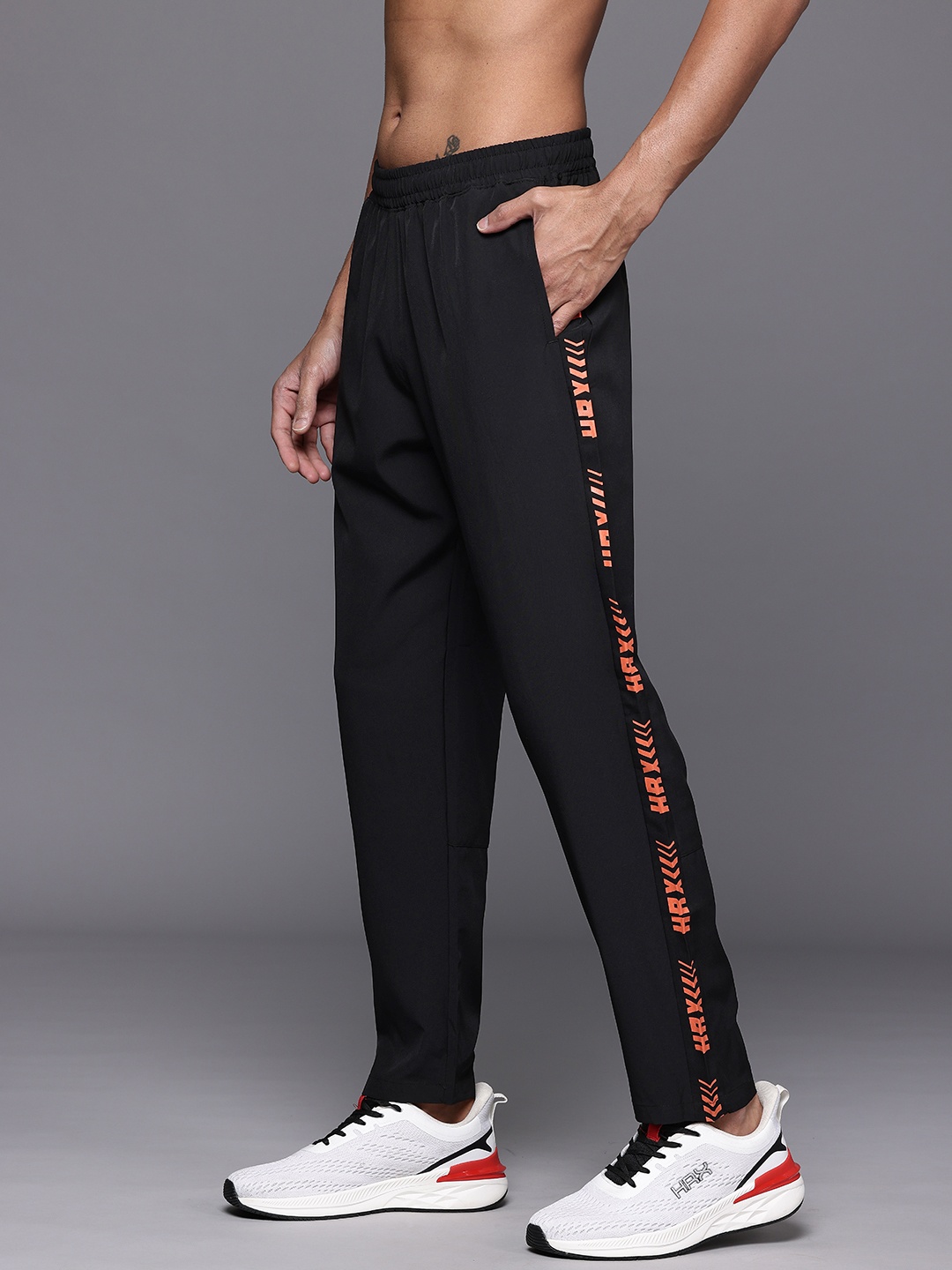 

HRX by Hrithik Roshan Men Rapid-Dry Training Track Pants, Black