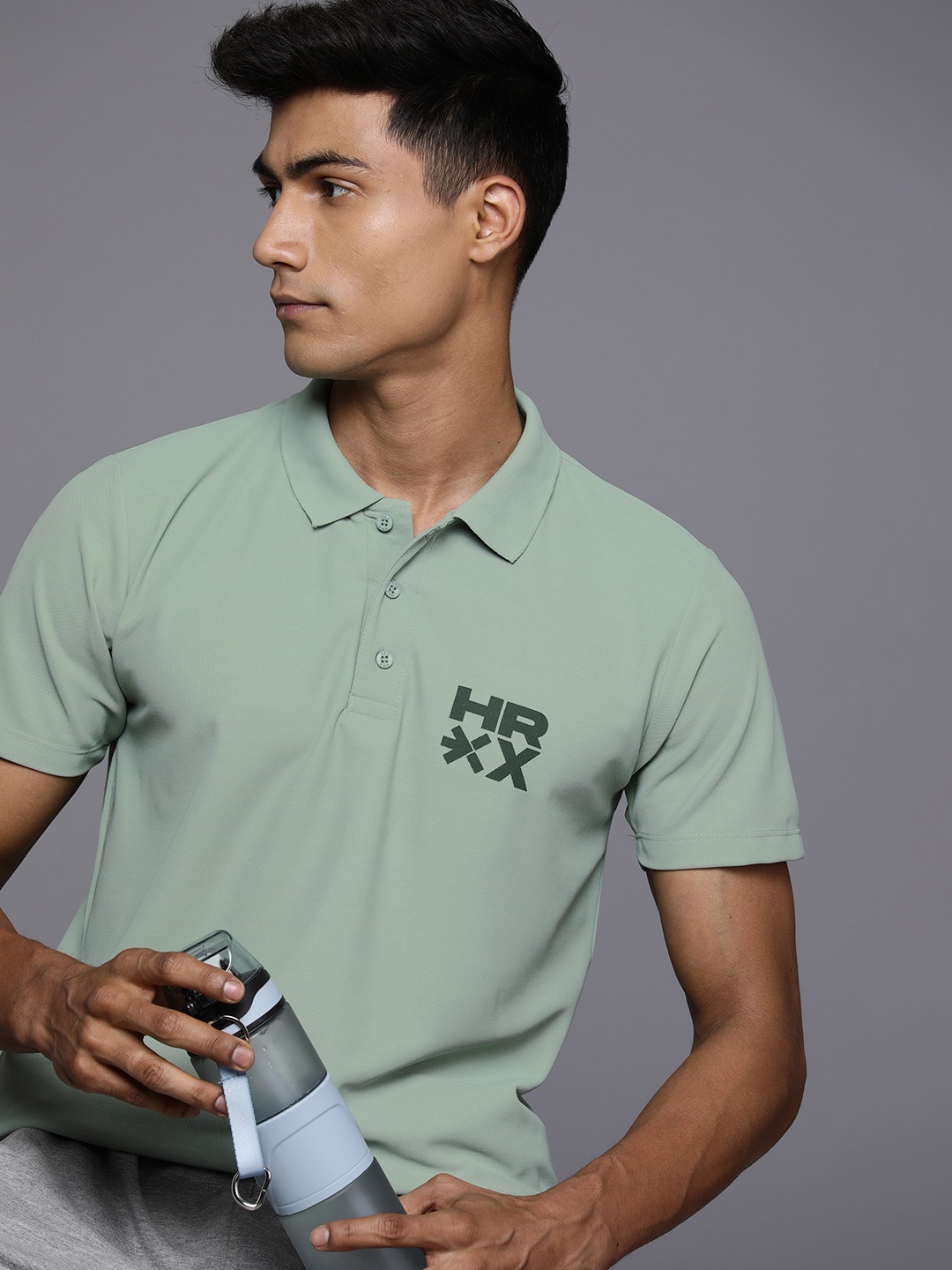 

HRX by Hrithik Roshan Polo Collar Lifestyle T-shirt, Green
