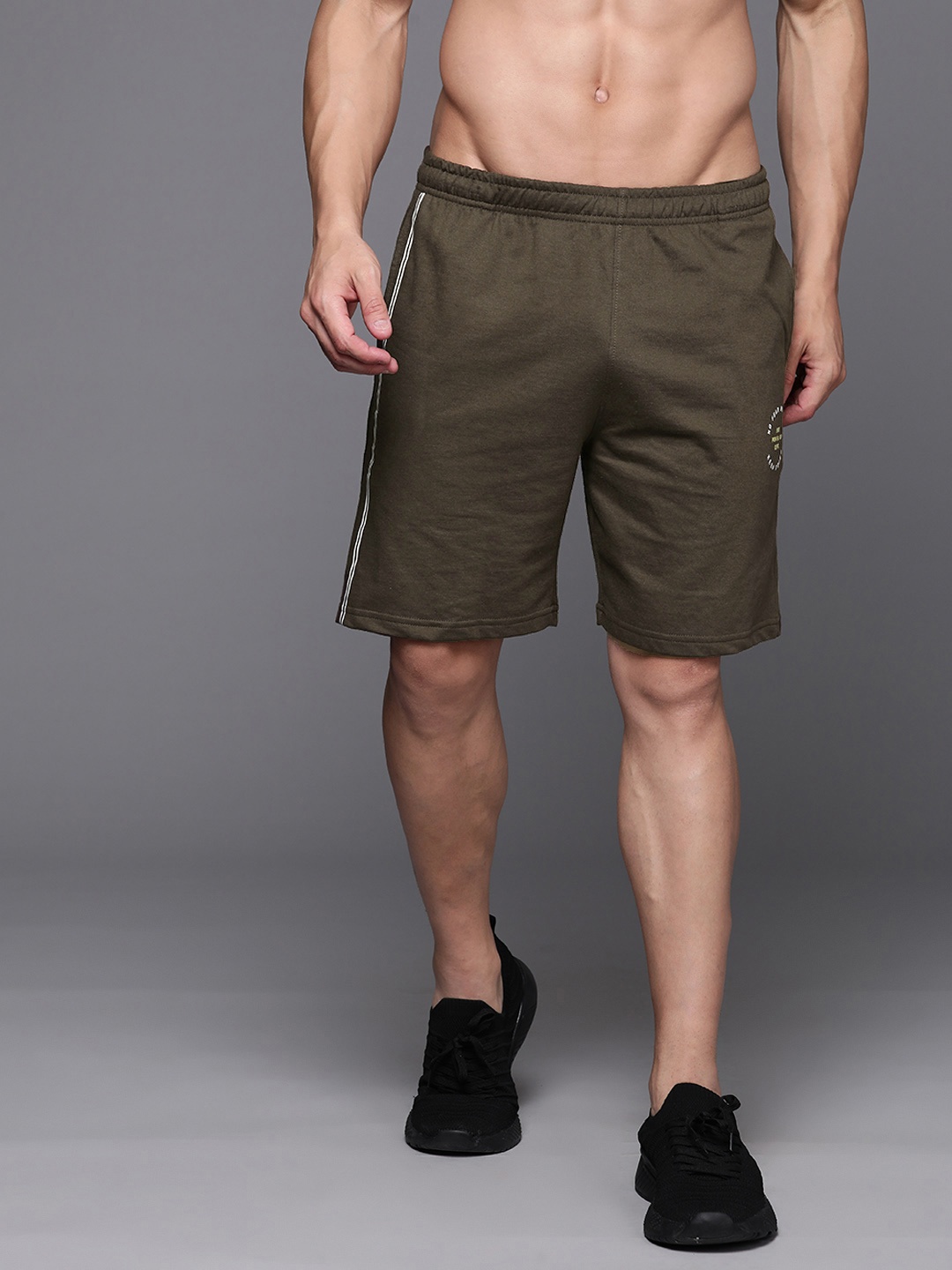 

HRX by Hrithik Roshan Men Rapid-Dry Training Shorts, Olive