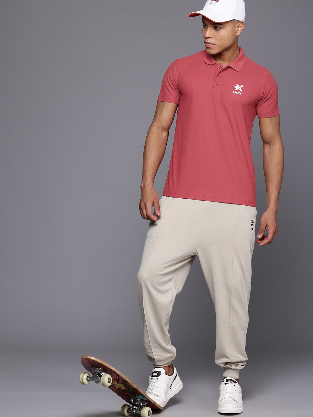 

HRX by Hrithik Roshan Polo Collar Lifestyle T-shirt, Coral