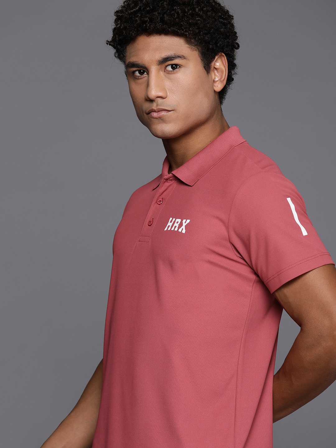 

HRX by Hrithik Roshan Regular Fit Polo Collar Casual T-shirt, Pink