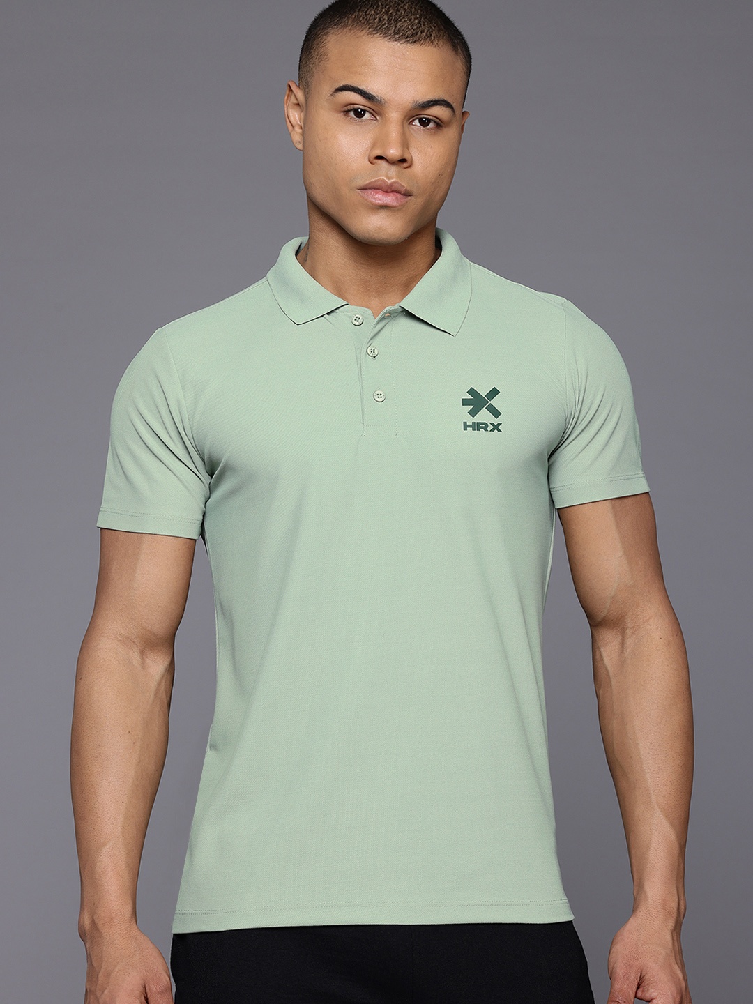 

HRX by Hrithik Roshan Polo Collar Lifestyle T-shirt, Green