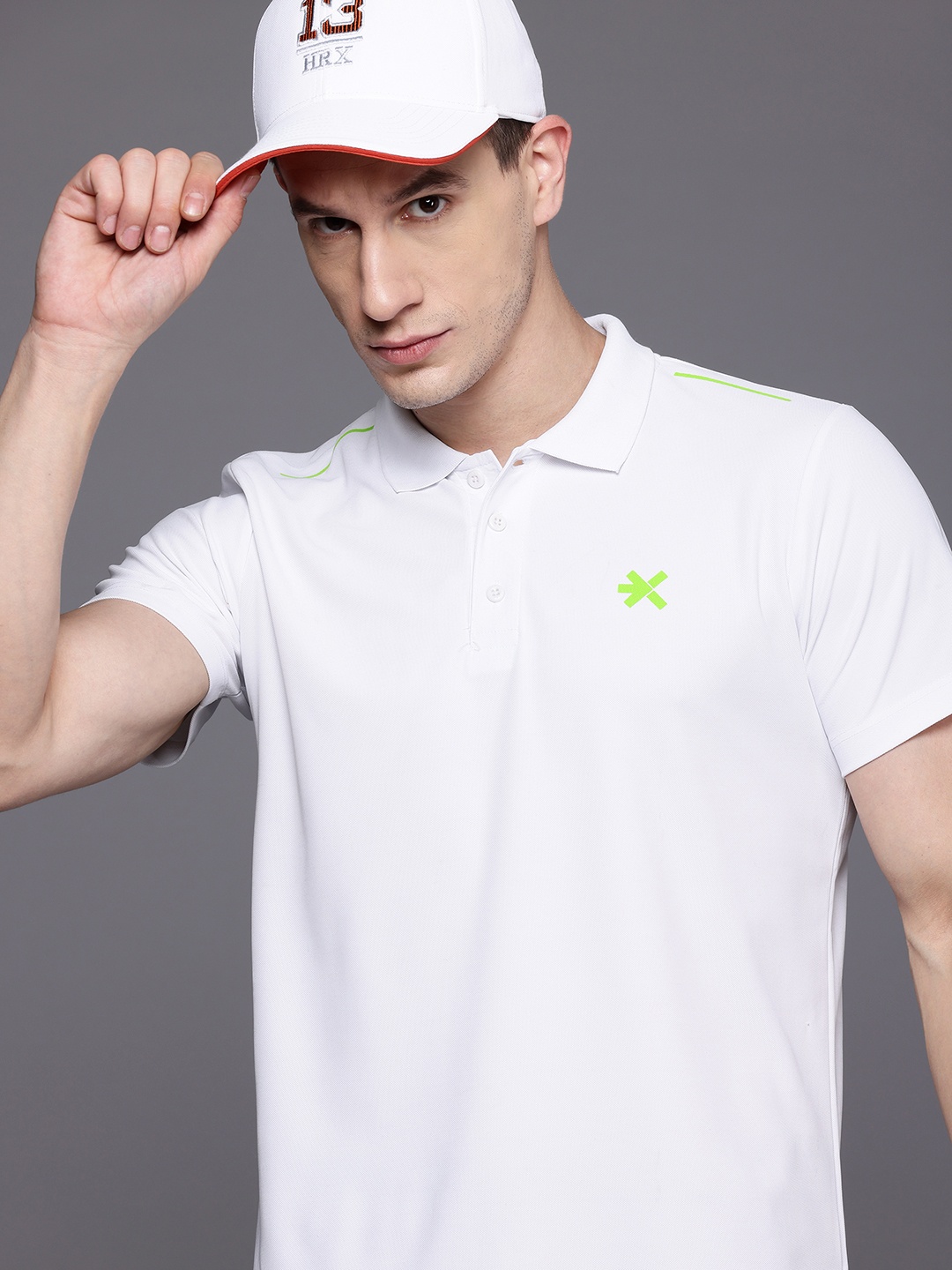 

HRX by Hrithik Roshan Polo Collar Lifestyle T-shirt, White