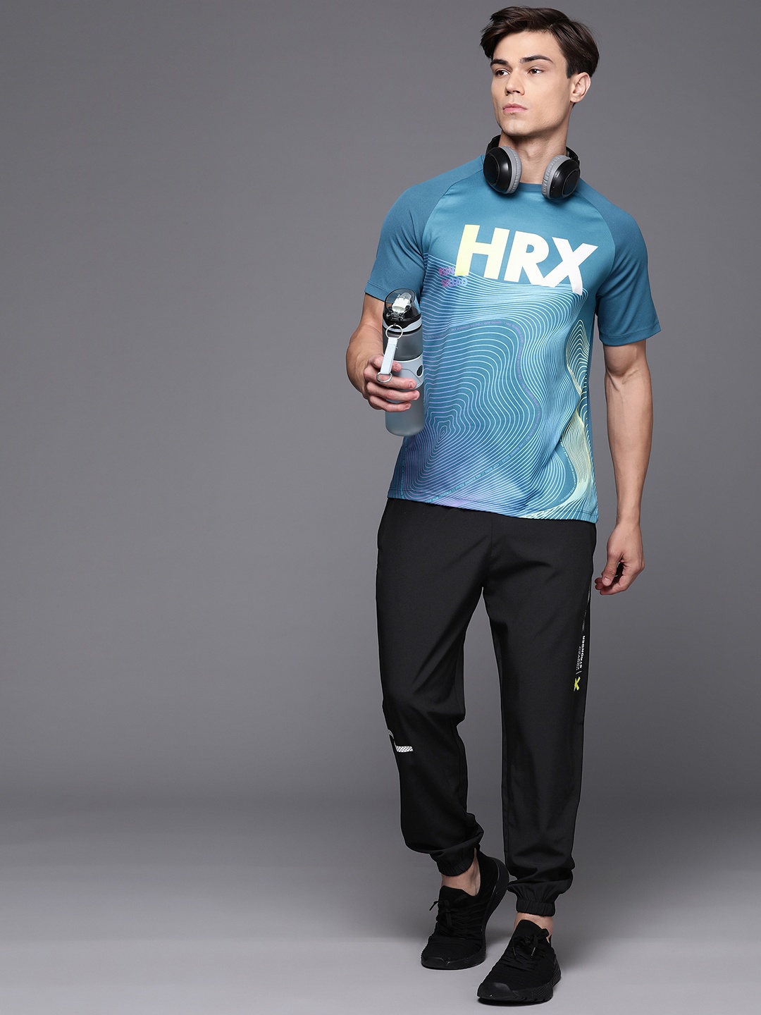

HRX by Hrithik Roshan Men Rapid-Dry Running Joggers, Black