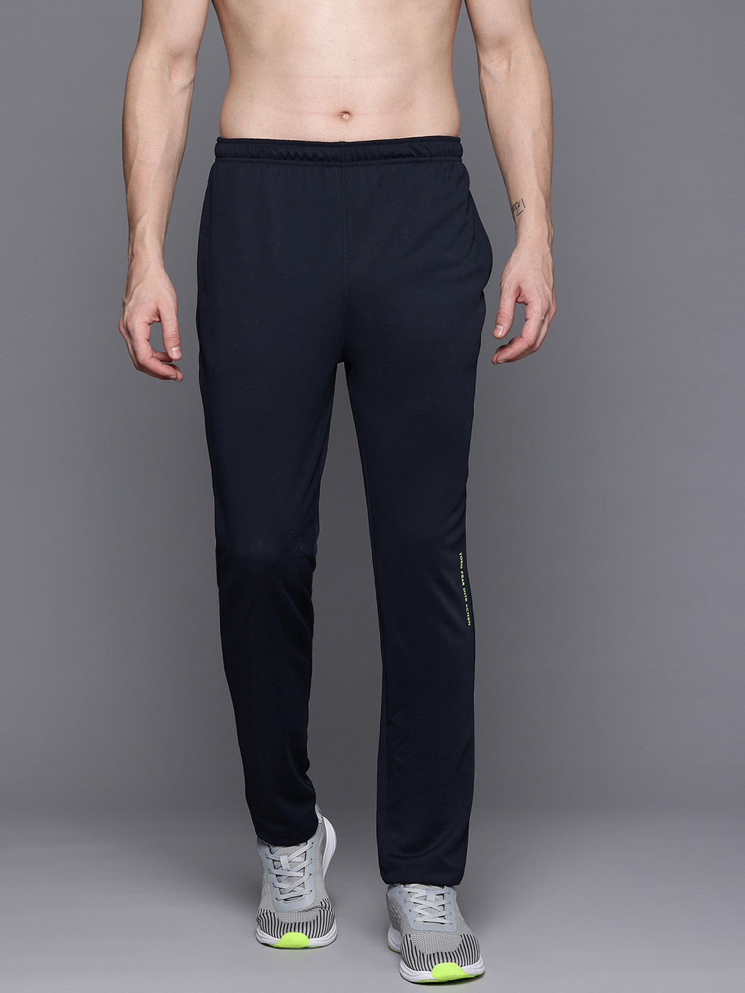 

HRX by Hrithik Roshan Men Rapid-Dry Training Track Pants, Navy blue