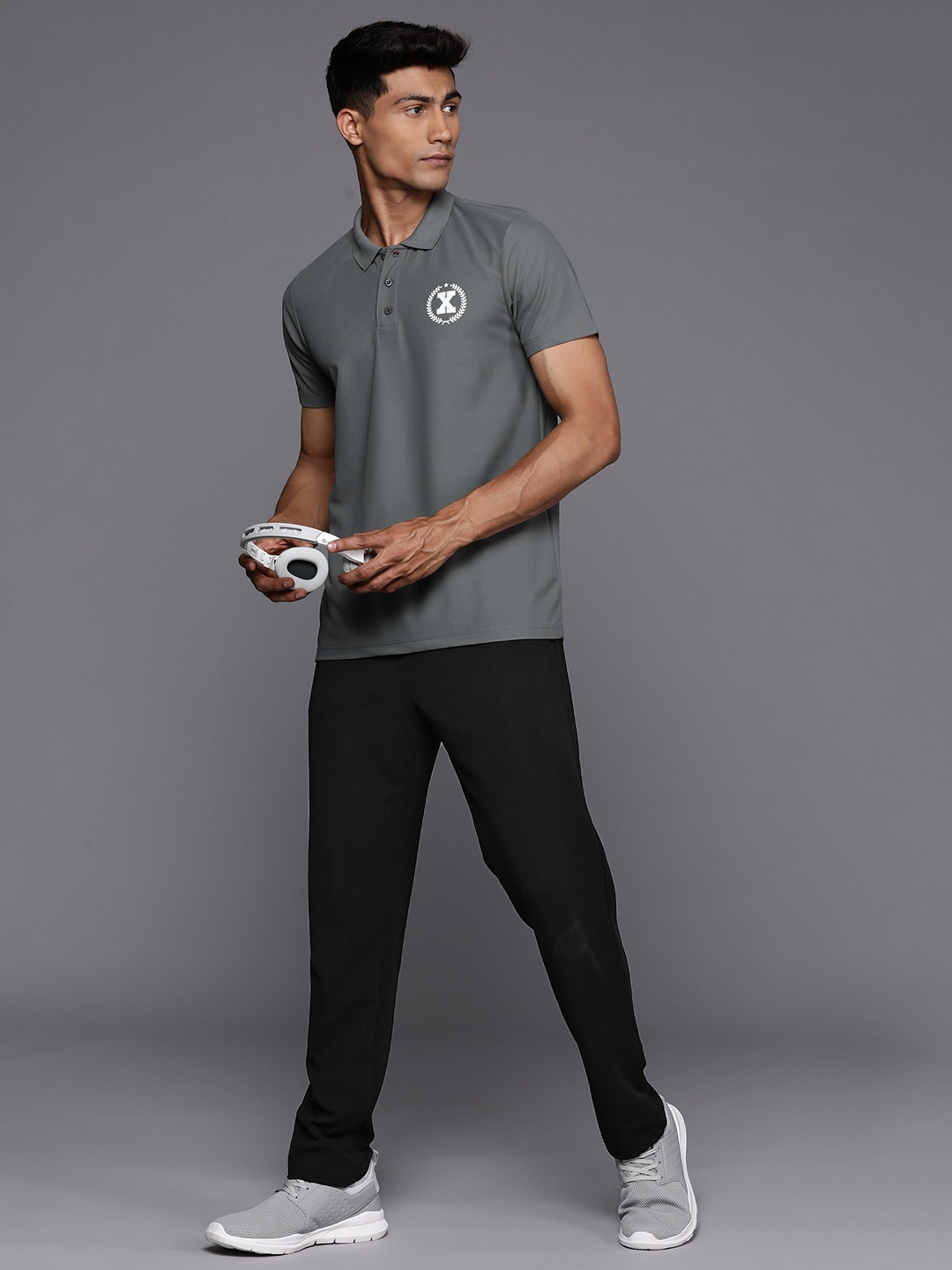 

HRX by Hrithik Roshan Polo Collar Lifestyle T-shirt, Charcoal