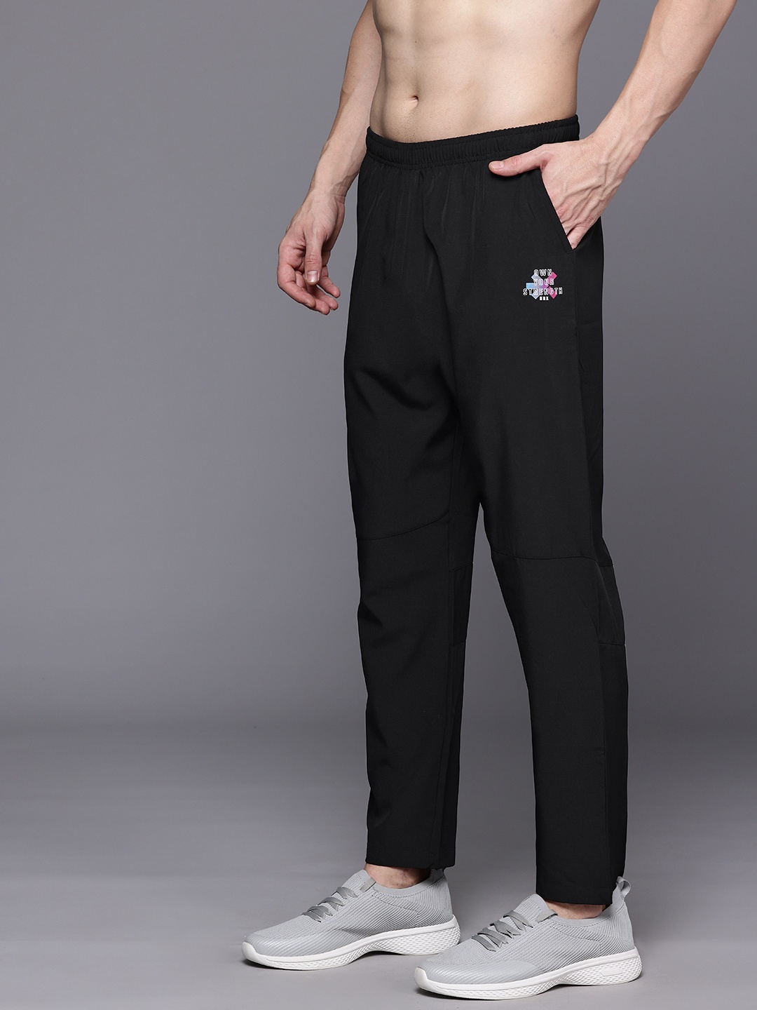 

HRX by Hrithik Roshan Men Rapid-Dry Training Track Pants, Black