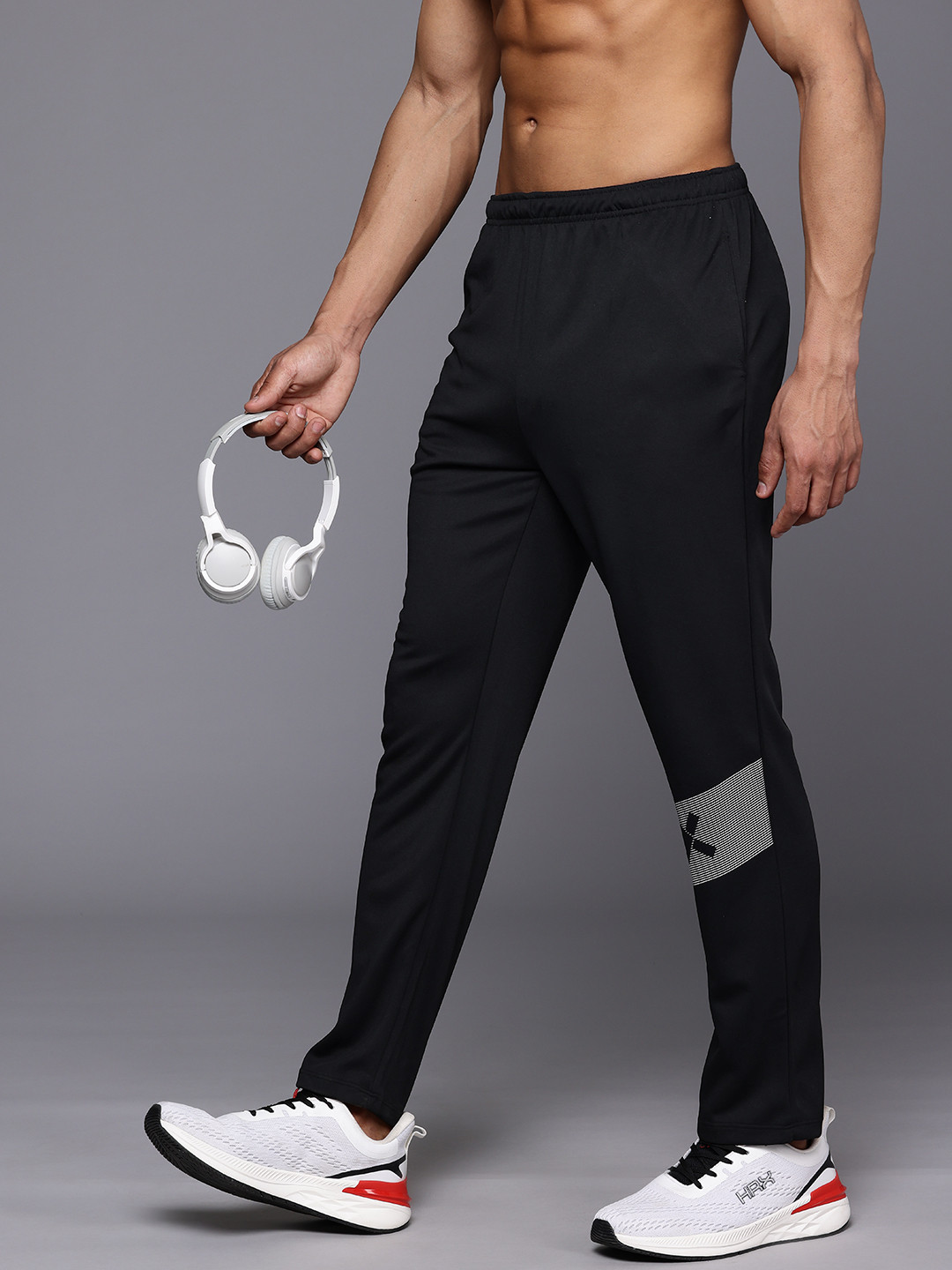 

HRX by Hrithik Roshan Men Rapid-Dry Running Track Pants, Black