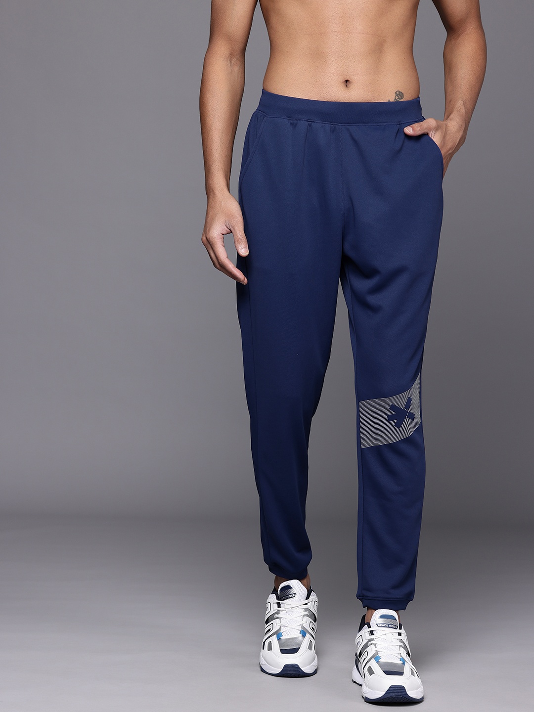 

HRX by Hrithik Roshan Men Rapid-Dry Running Track Pants, Navy blue