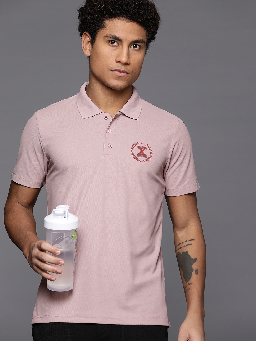 

HRX by Hrithik Roshan Polo Collar T-shirt, Pink