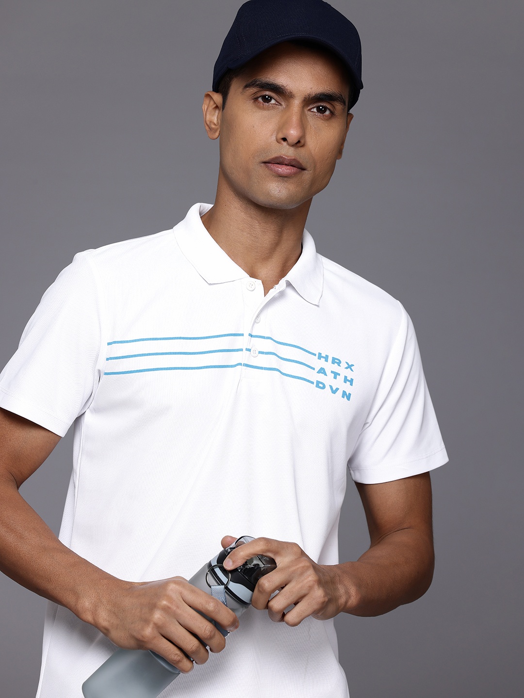 

HRX by Hrithik Roshan Polo Collar Lifestyle T-shirt, White