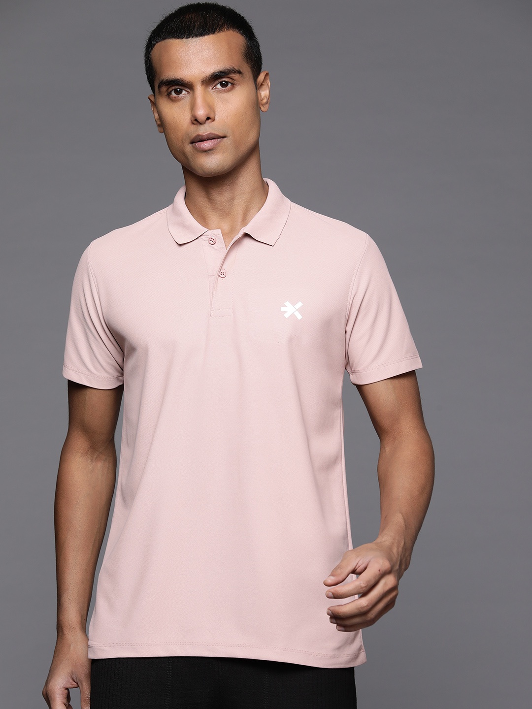 

HRX by Hrithik Roshan Polo Collar T-shirt, Pink