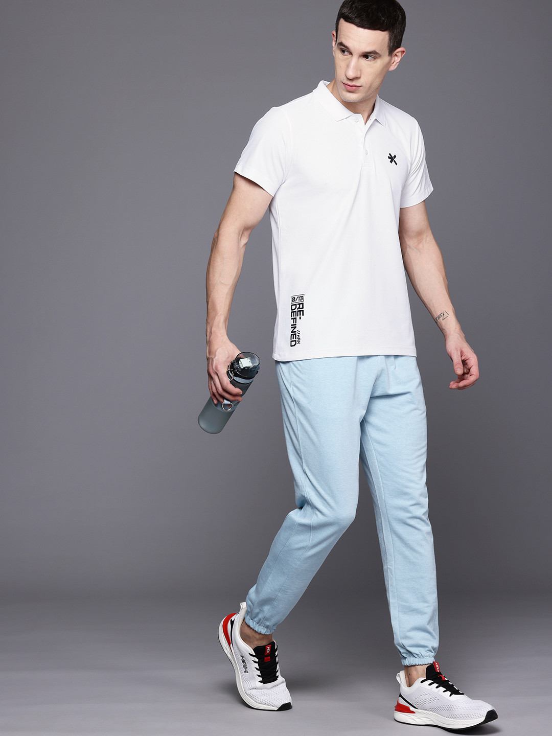 

HRX by Hrithik Roshan Polo Collar Lifestyle T-shirt, White